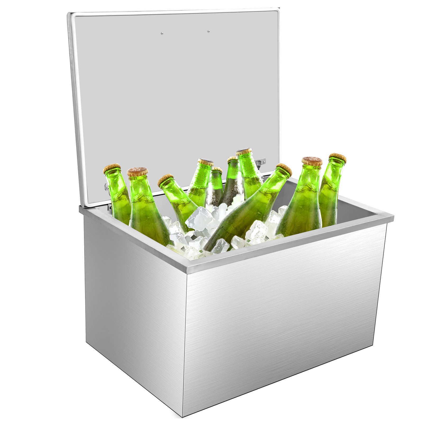 GarveeMore Schubladenbox Einbau-Eisbehälter (Drop-In Ice Chest) aus Edelstahl - 114QT
