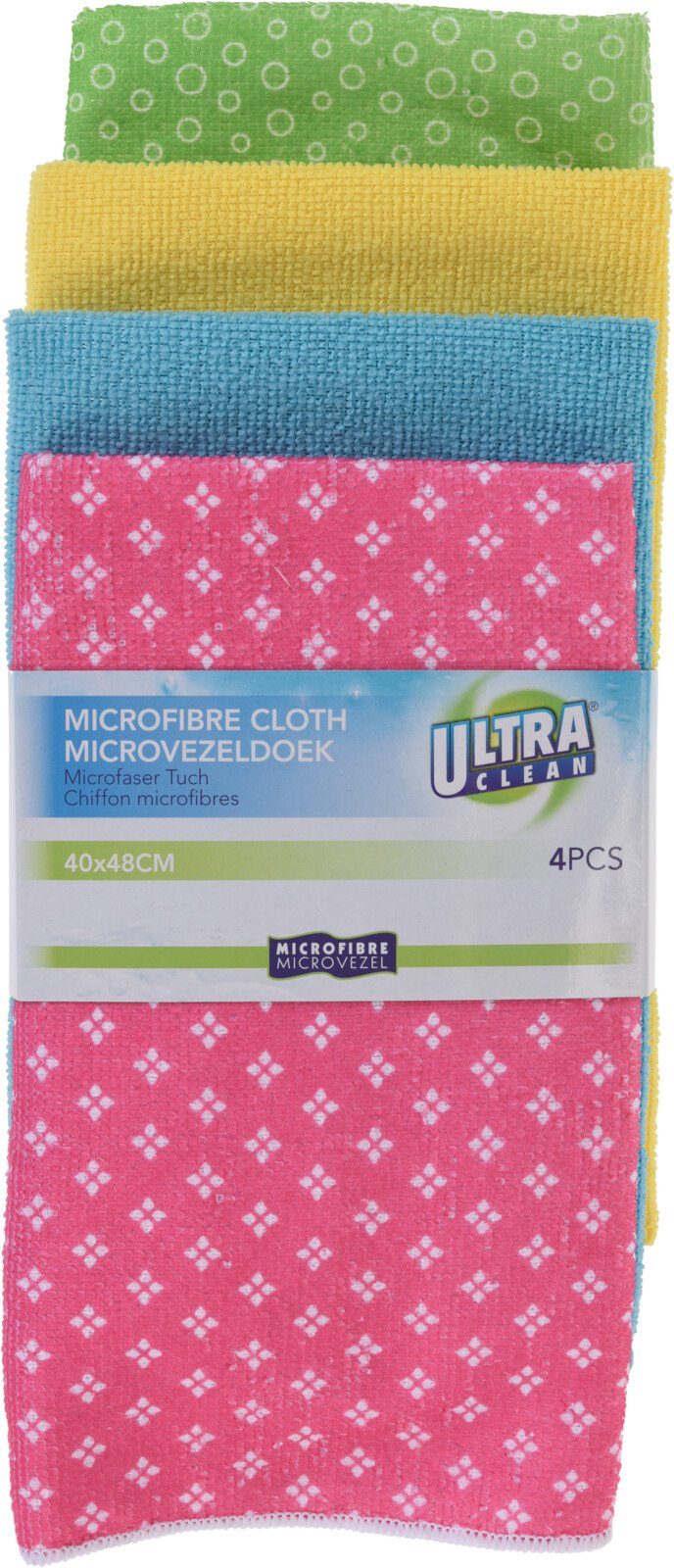 Ultra Clean Putztuch aus Microfaser 40x48 cm 4 Stück im Set Reinigungstücher (Mikrofaser, 40.000000x48.000000 cm)