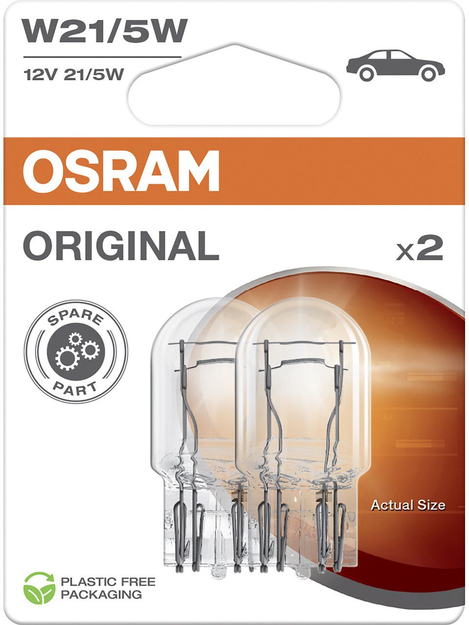 Osram KFZ-Ersatzleuchte Osram Signallampe W21/5W Original 2.0 2 Stück