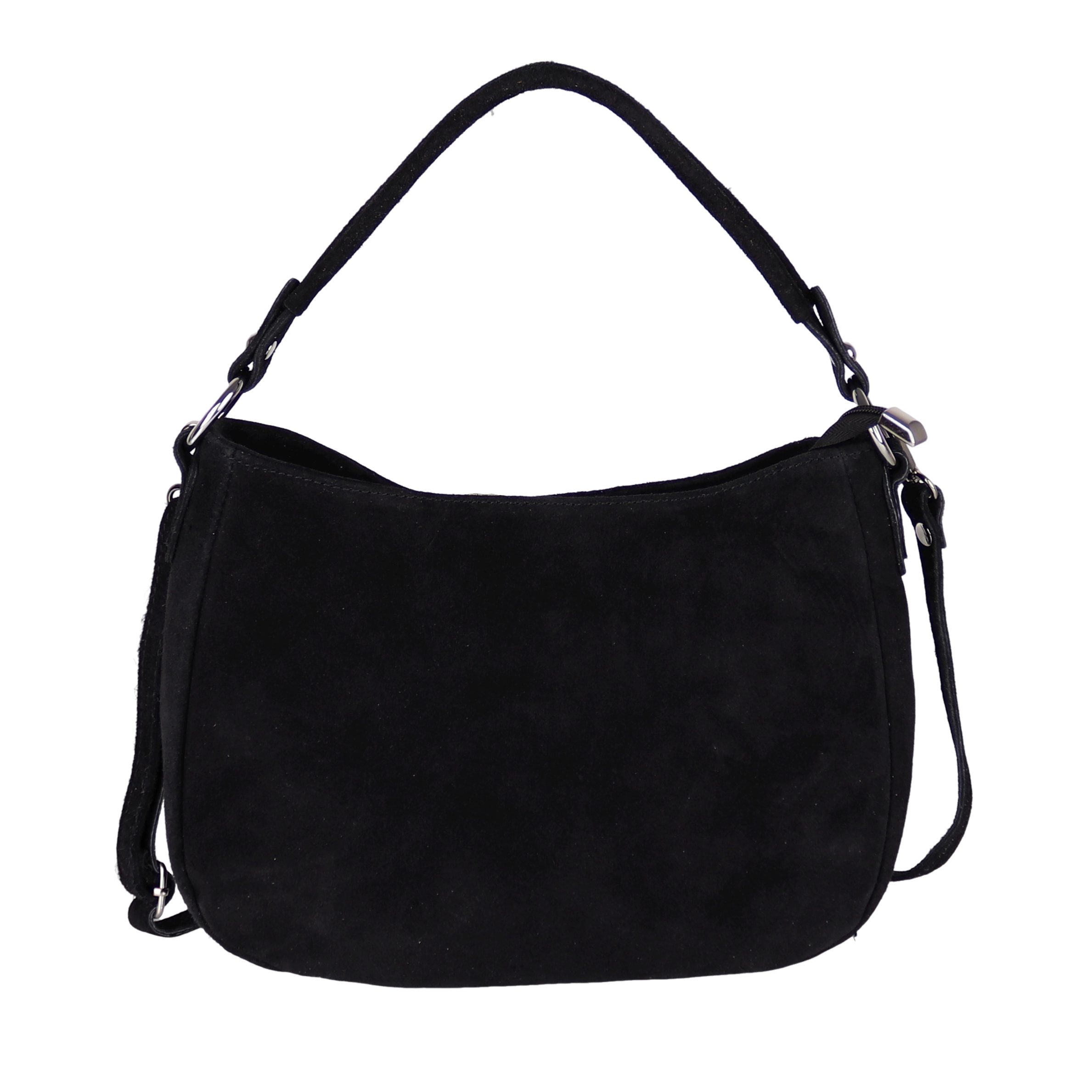 Umhängetasche Damen Crossbody Bag, Wildleder Echtleder Made In Italy