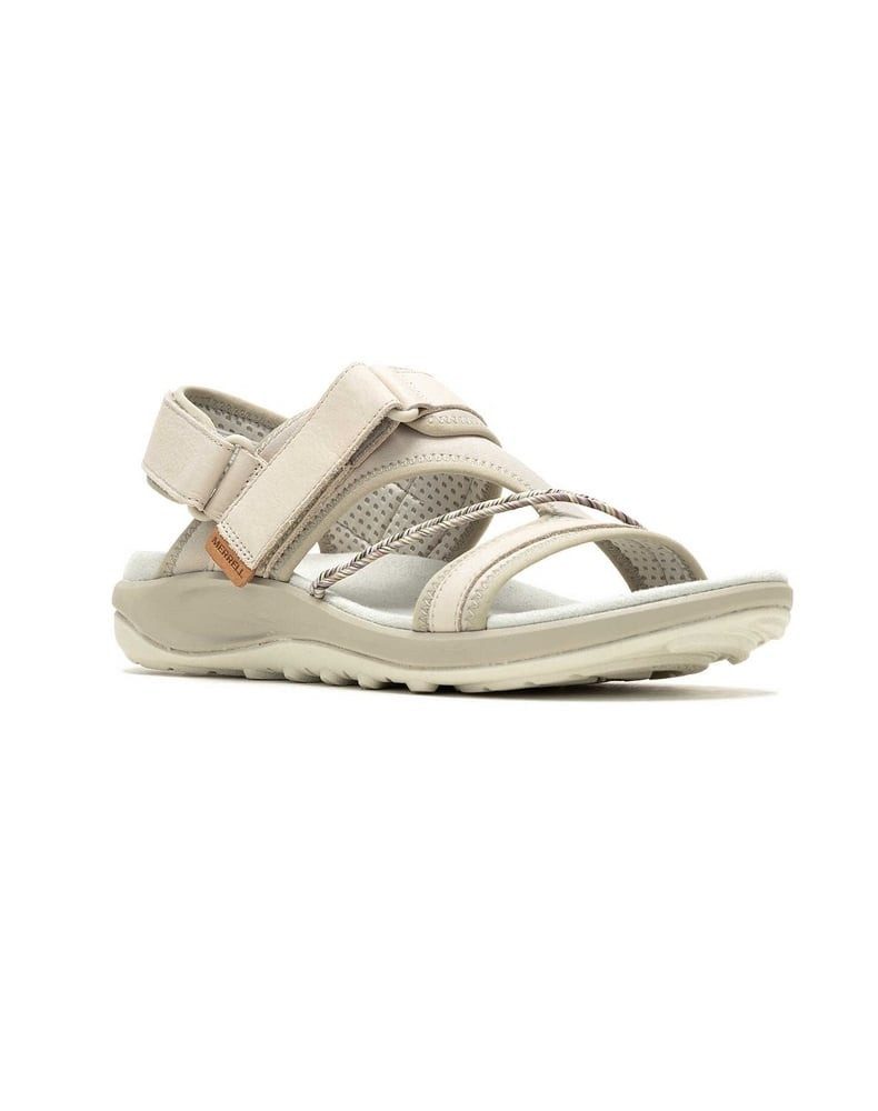 Terran 4 Backstrap (Vollnarbenleder, Klettverschluss) silber/beige Sandale