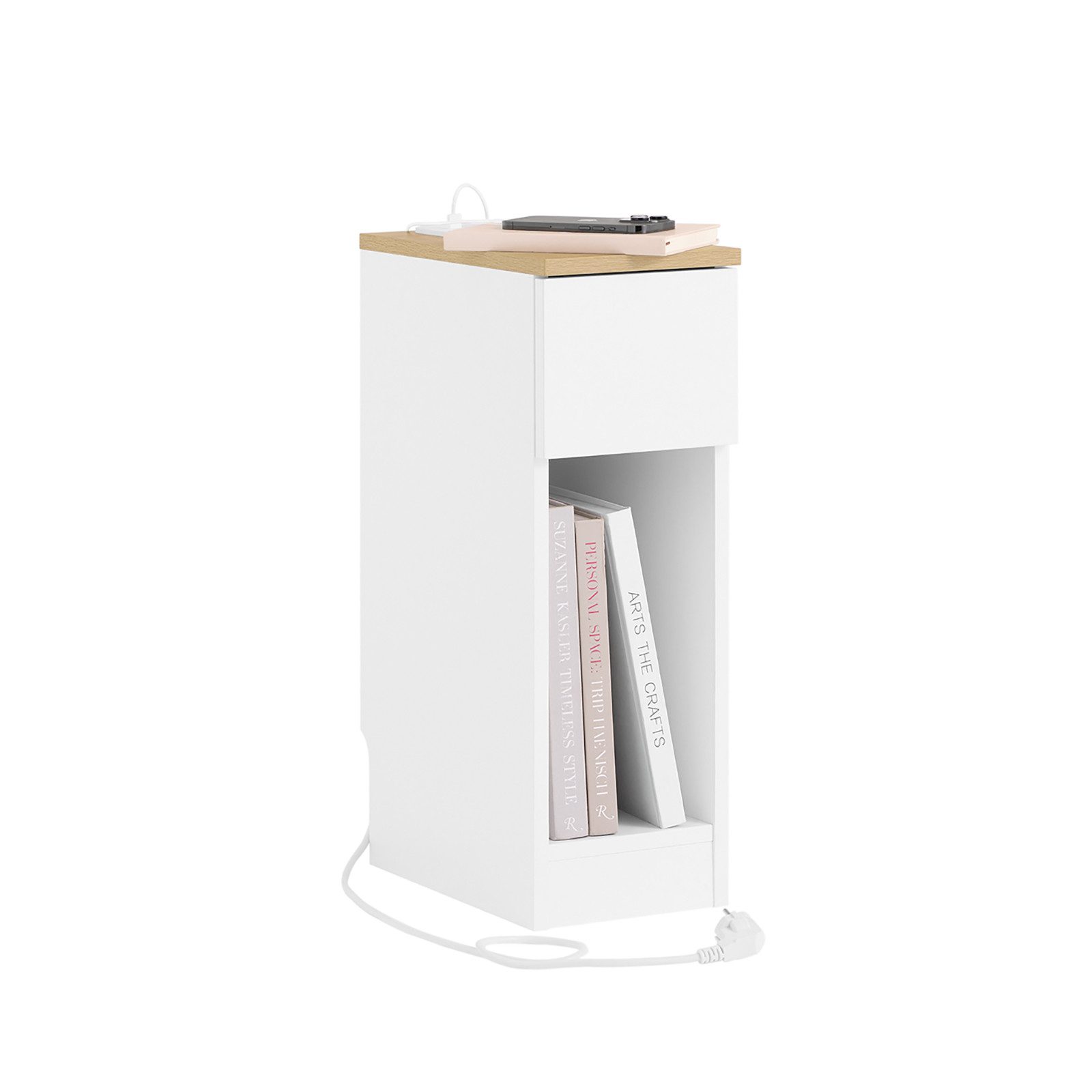 SoBuy Nachttisch FBT111-E, 1-St, Nachttisch schmal, günstig online kaufen