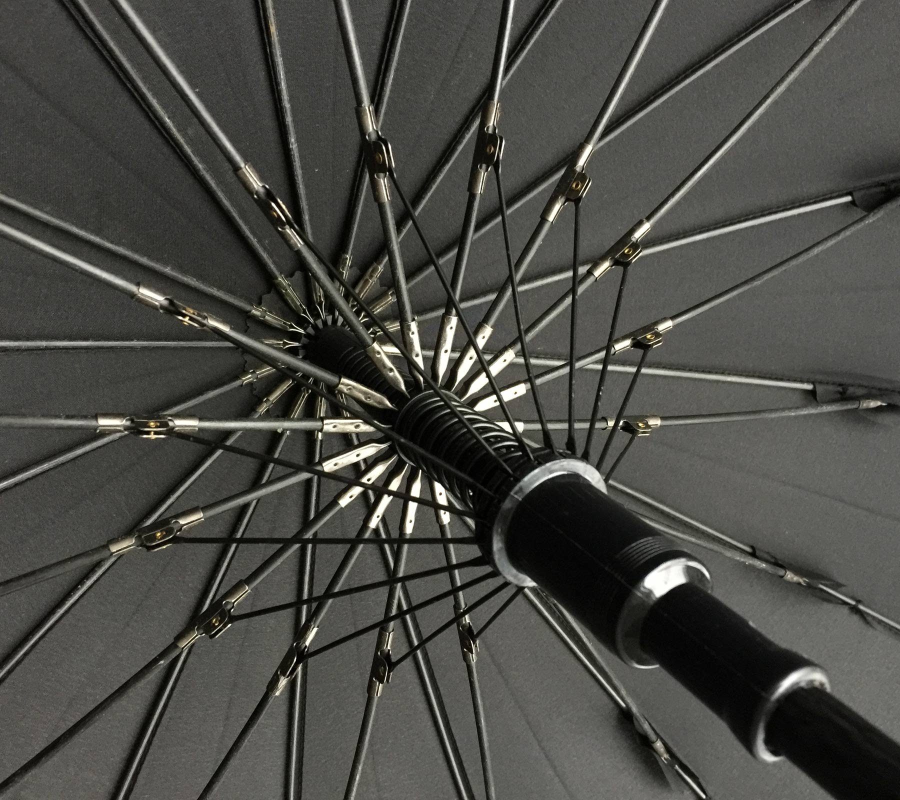 iX-brella Stockregenschirm Full Fiber mit Auf-Automatik und 16-teiligem Dach, sehr stabil und robust