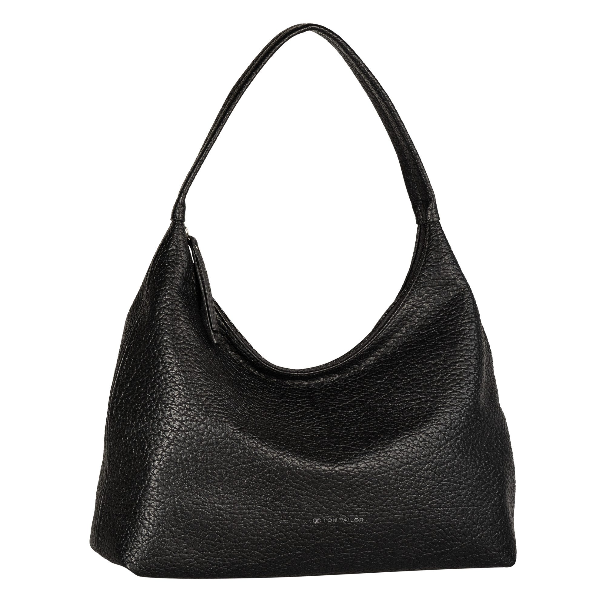 TOM TAILOR Hobo Evelina, aus weichem Lederimtitat in lässiger Trapezform mit dekorativen Seiten