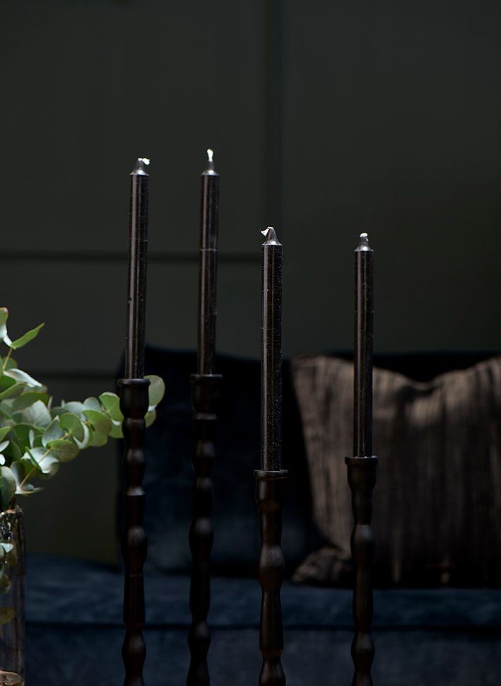 Spitzkerze Rivièra Maison Dinner Candles Eco black 4pieces 28x2cm