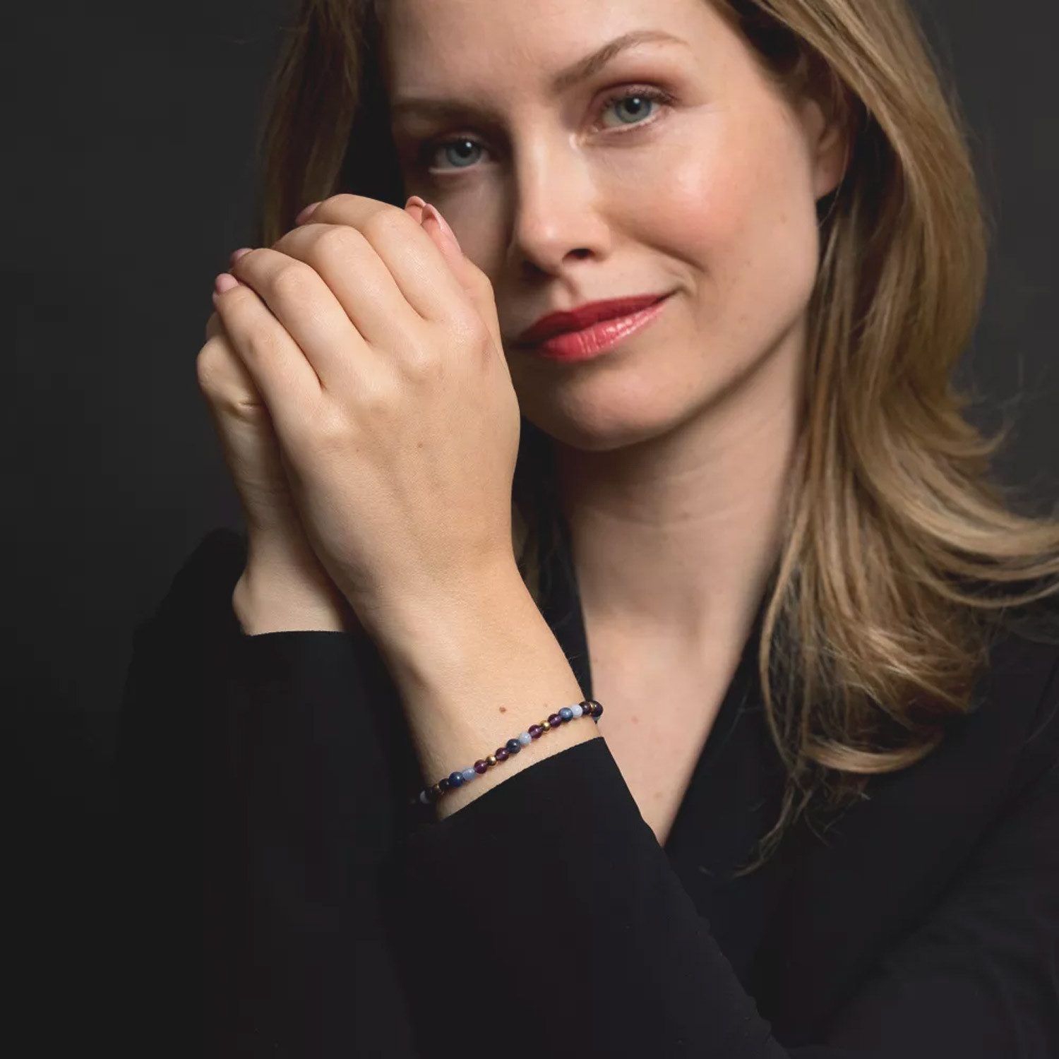 Rebel & Rose Edelstahlarmband Damen-Are Violets Blue Gold 4 mm