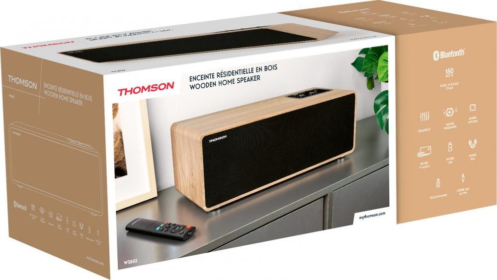 Thomson Bluetooth Regallautsprecher Cosy Range WS852 Holz braun TH389739 Bluetooth-Lautsprecher