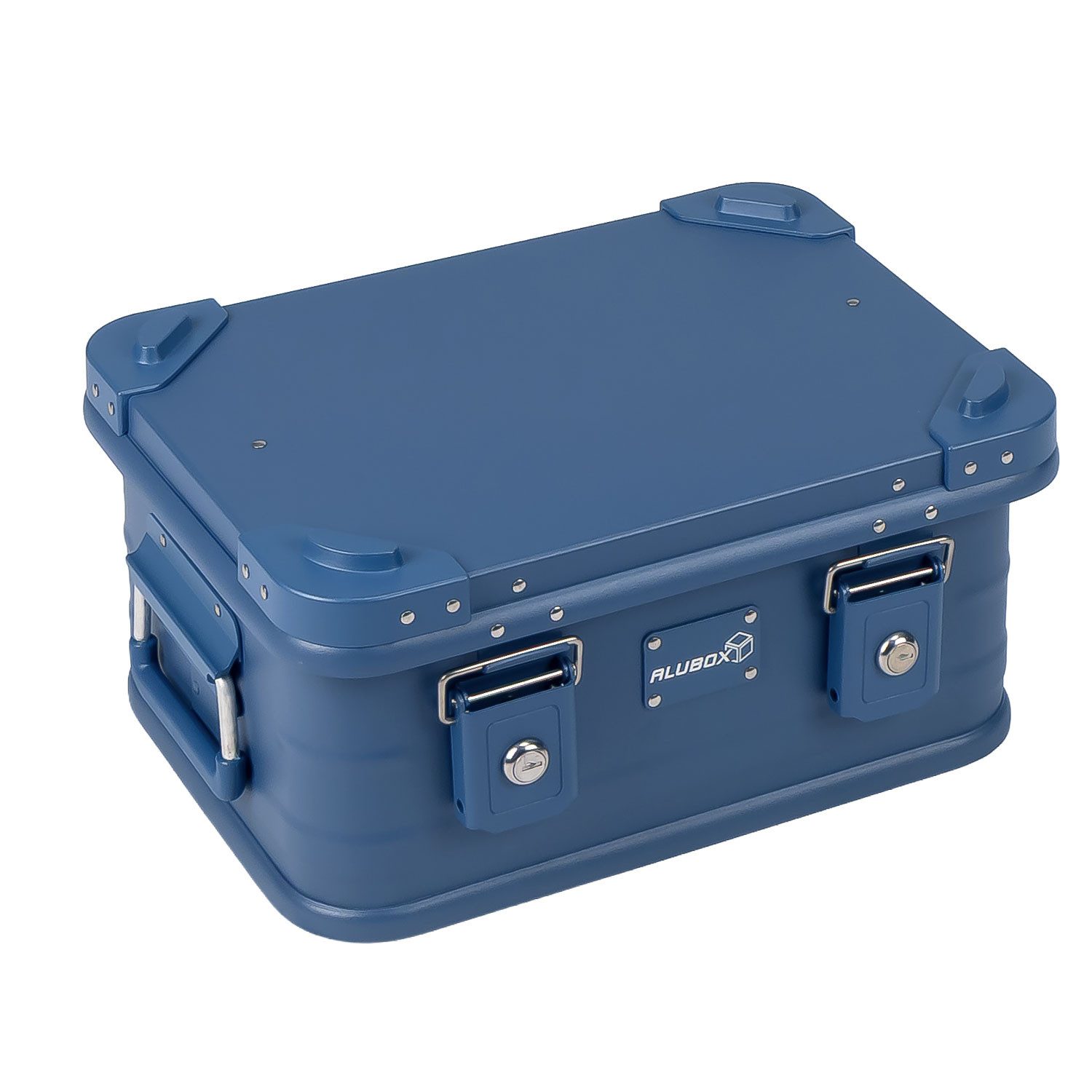 ALUBOX Kiste mit Deckel Metallkiste Spielzeugkiste E18 Liter (Abmessungen 42 x 32 x 20 cm), 7 verschiedene Farben - stapelbar & abschließbar