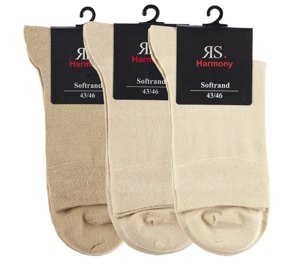 Socken 3 Paar RS. Harmony 32032 Kurzschaftstrumpf naturtöne 39-42, 43-46