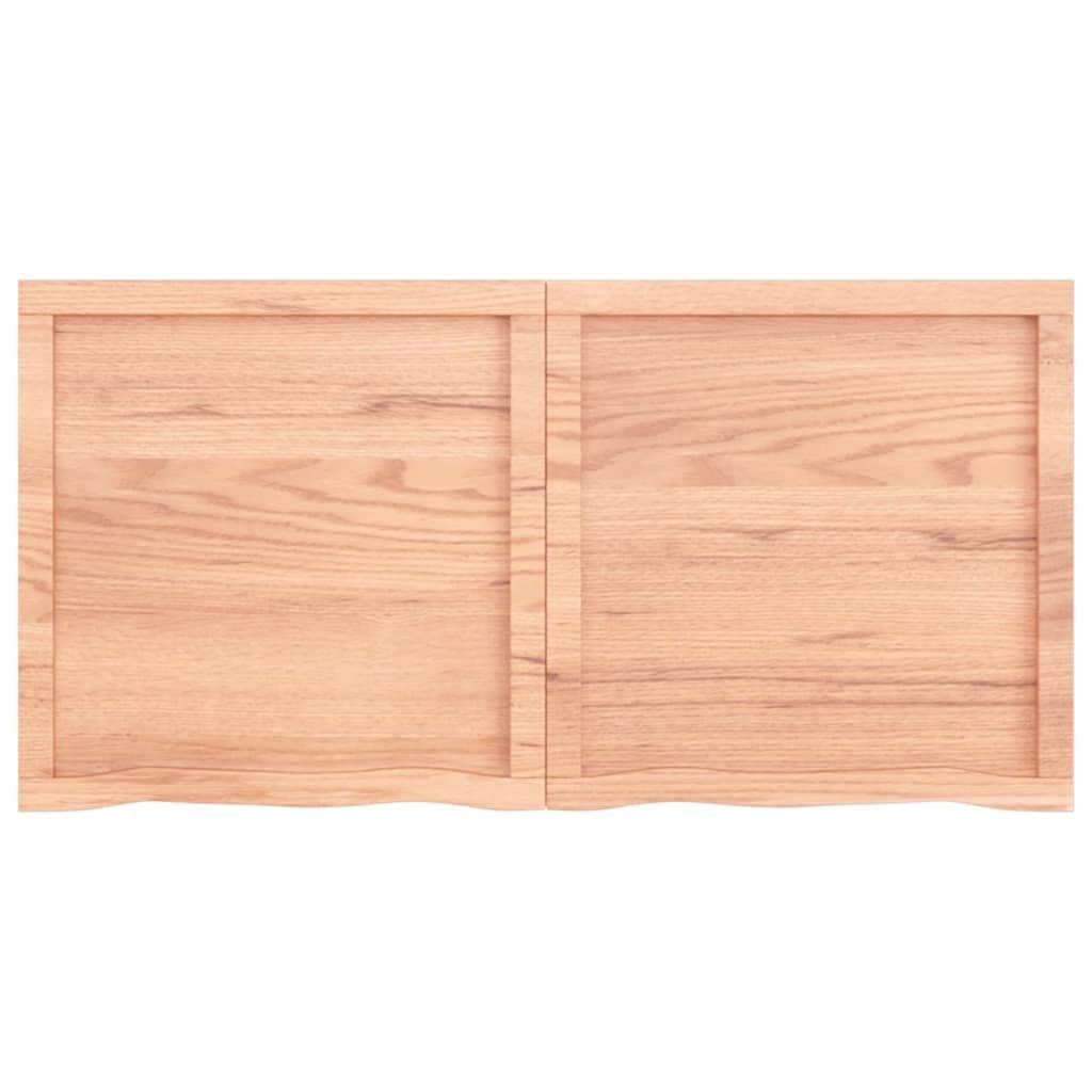 furnicato Tischplatte Hellbraun 120x60x(2-6)cm Behandelt Eiche Massivholz