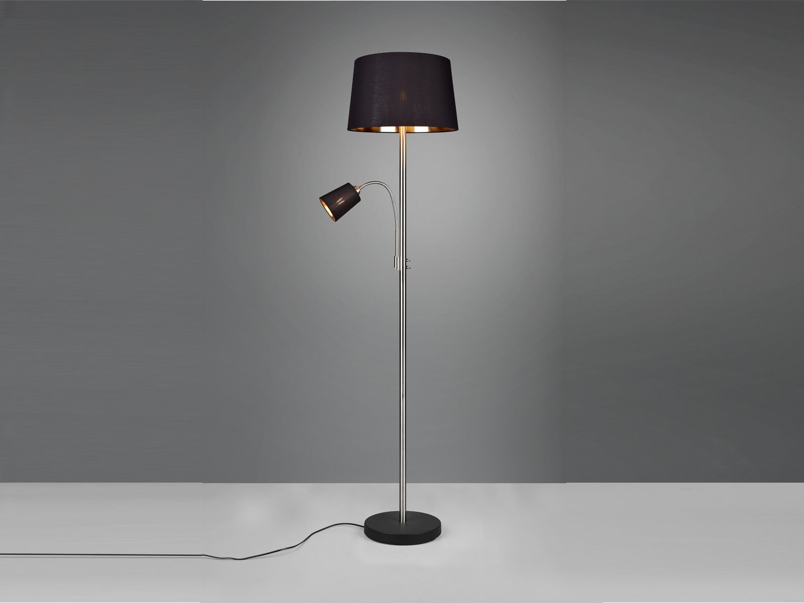 meineWunschleuchte Stehlampe, Lesearm, ohne Leuchtmittel, große Steh-Leuchte mit Leselampe, Leselicht für Lese-Ecke, Höhe: 180cm