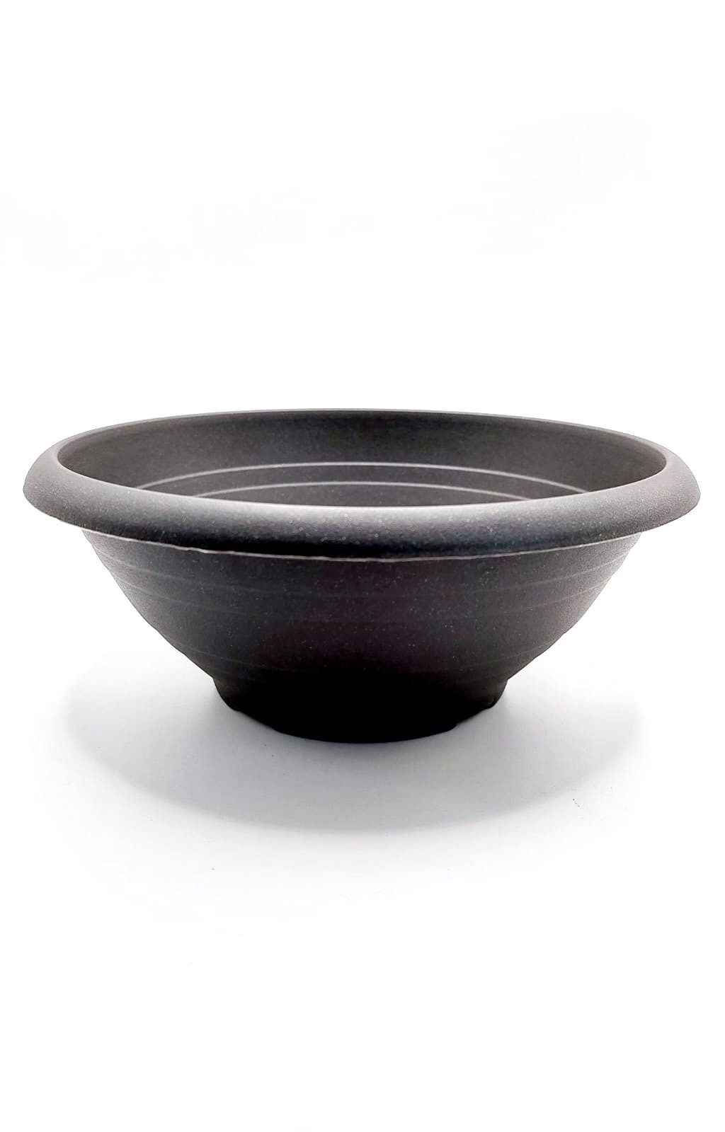 WIBO Kunststofftechnik GmbH Pflanzschale für Blumen & Kräuter indoor & outdoor geeignet, modern & stabil (1 St), 20cm Durchmesser, mit Bodenloch aus Kunststoff, wetterfest