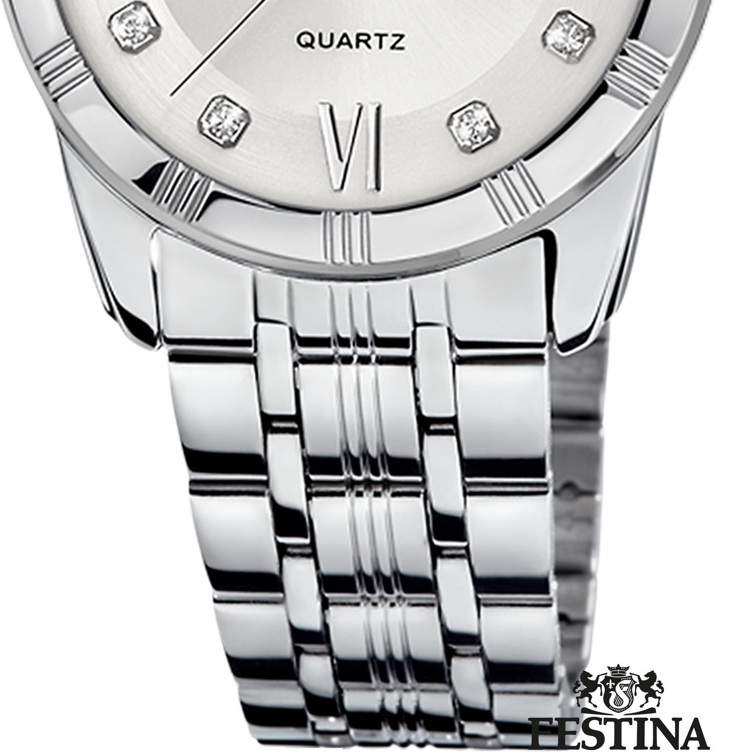 Festina Quarzuhr Festina Damenuhr Mademoiselle Armbanduhr, (Analoguhr), Damen Armbanduhr rund, Edelstahlarmband silber, Fashion