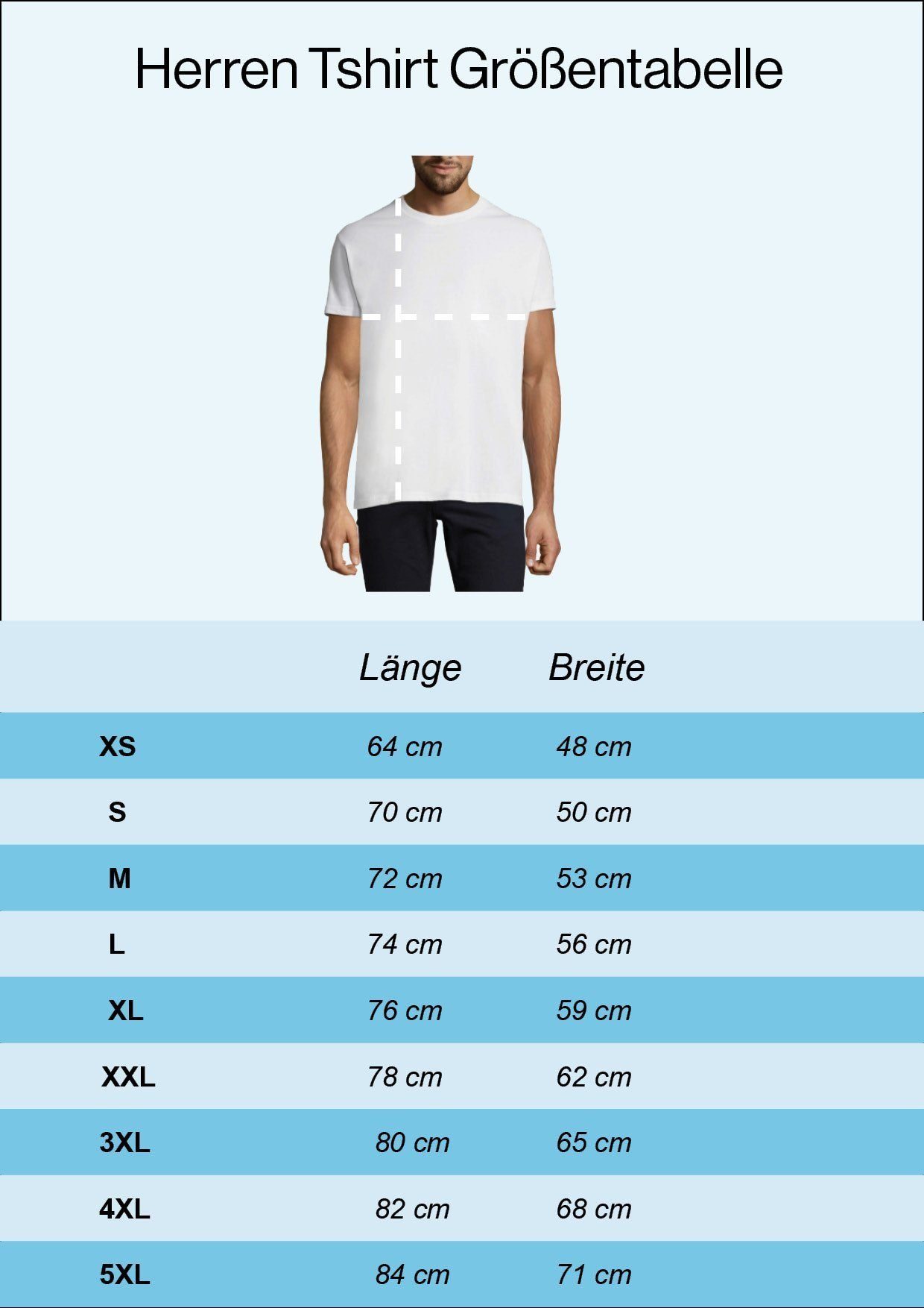 Designz mit Herren Frontprint XO Youth trendigem navyblau T-shirt T-Shirt
