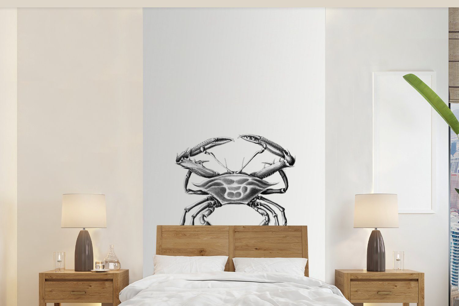 MuchoWow Fototapete Ernst Haeckel - Jahrgang - Kunst - Krabbe, Matt, bedruckt, (2 St), Vliestapete für Wohnzimmer Schlafzimmer Küche, Fototapete