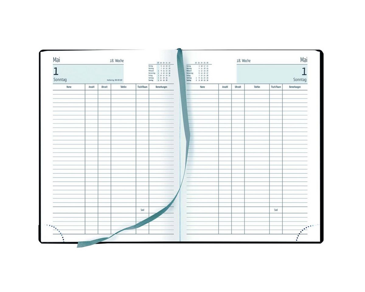 Thumbnail - GÜSS Kalender Buchkalender Reservierungsbuch A4 21x29,7cm 1 Tag/Seite 2026.