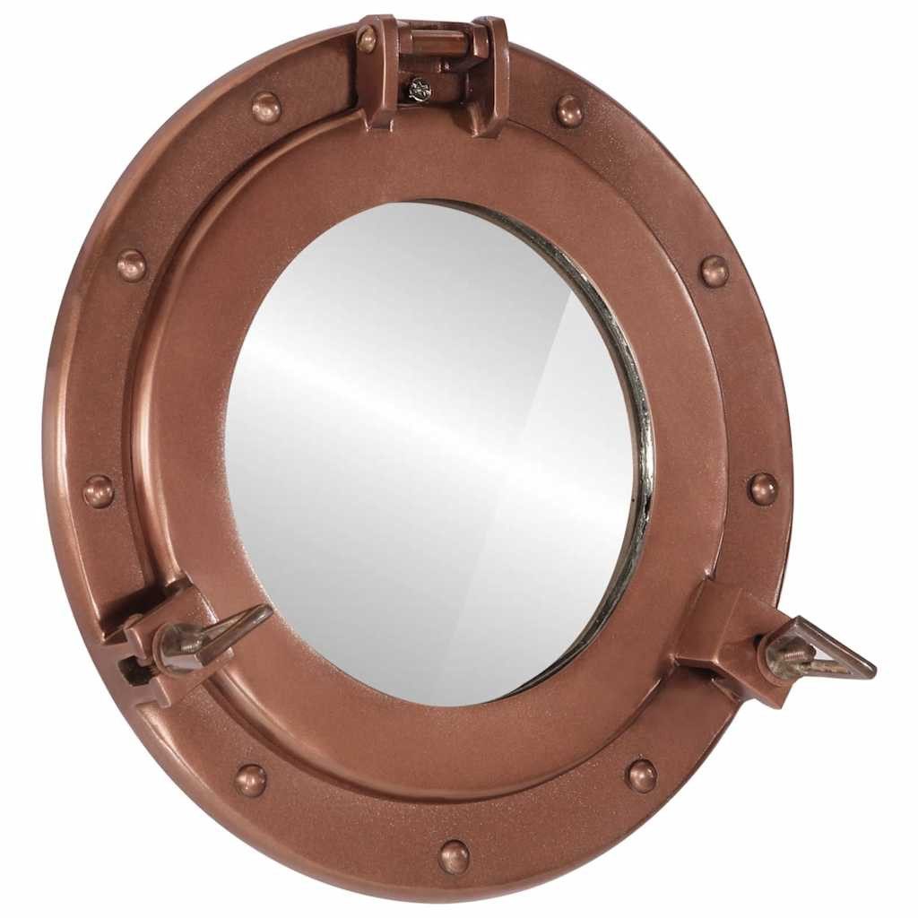 vidaXL Spiegel Bullaugen-Spiegel Wandmontage Ø30 cm Aluminium und Glas (1-St)