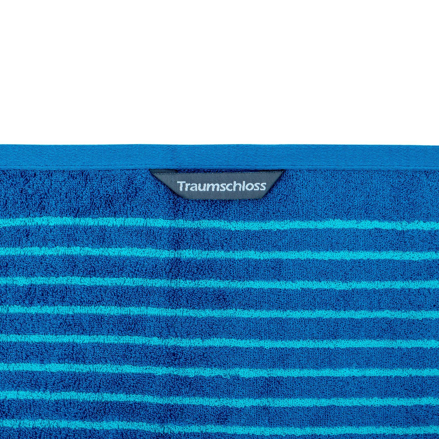 Handtuch Baumwolle, Stripes, Frottier hautsympathisch (1-St), Traumschloss 100% absolut helltürkis