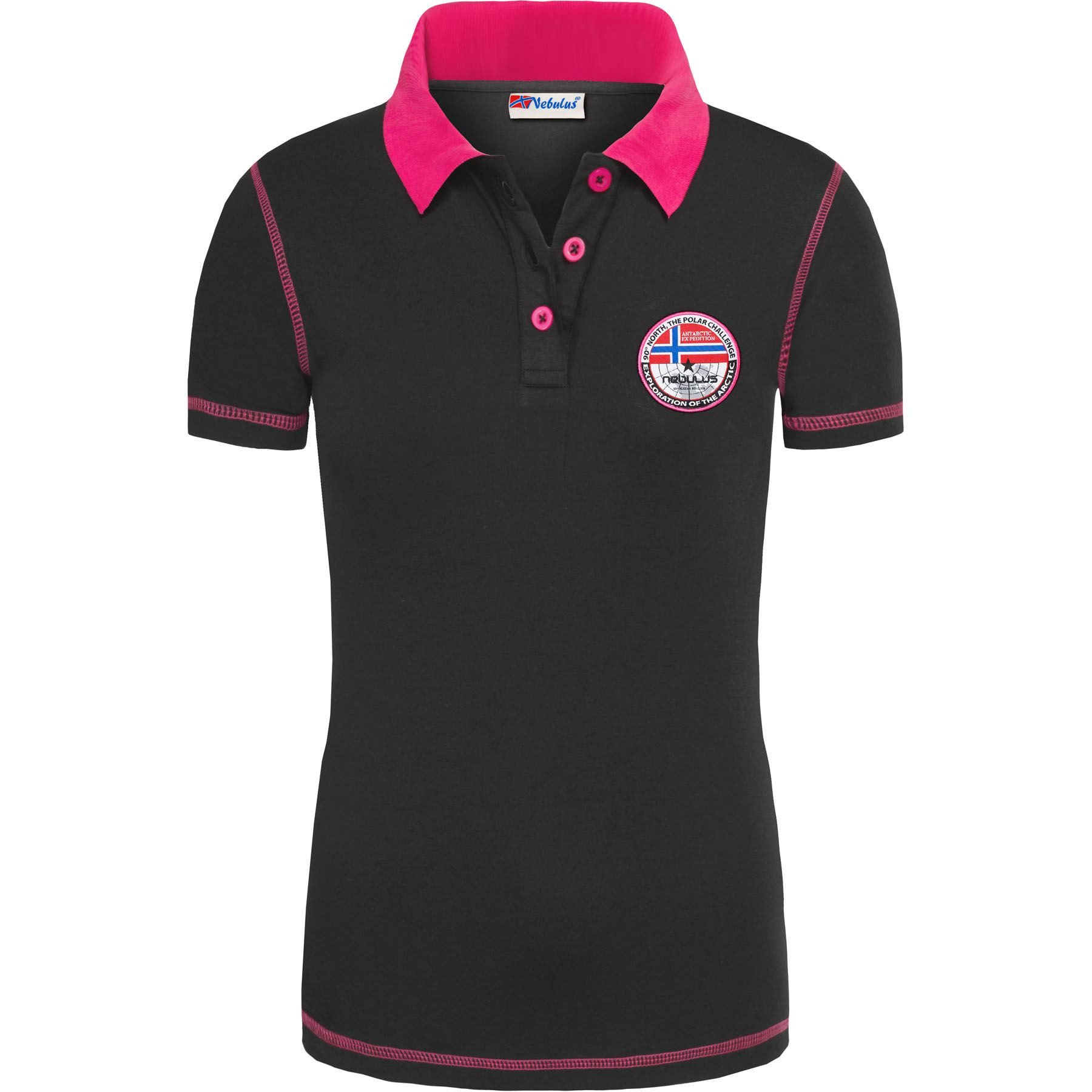Nebulus Poloshirt ENTERTAIN, P5410 - Damen, schwarz, S/36