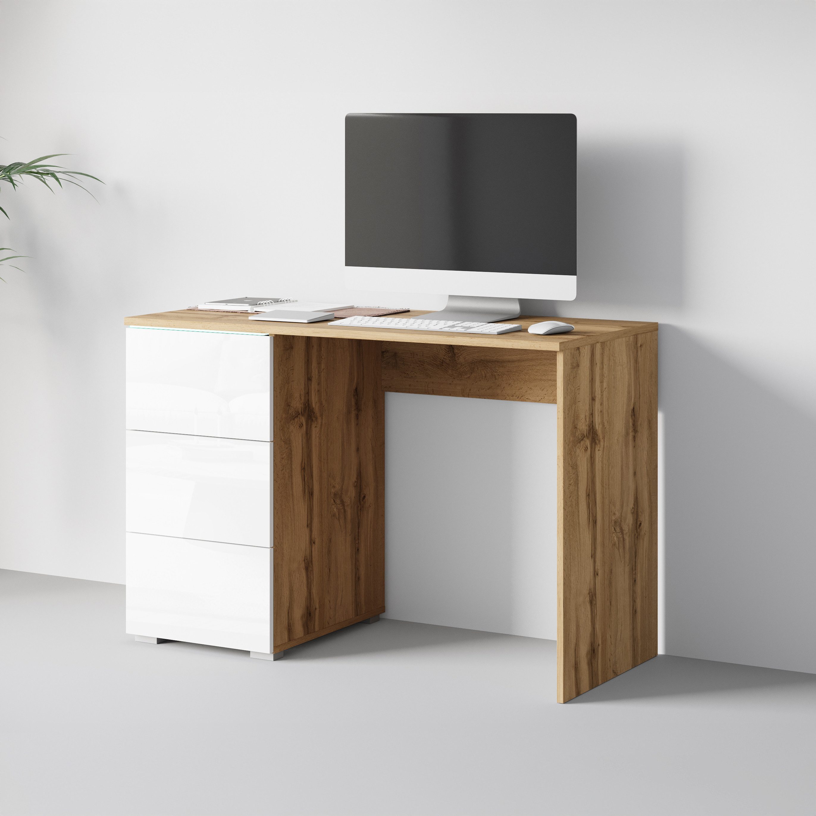INOSIGN Schreibtisch Vera, Computertisch mit LED-Beleuchtung günstig online kaufen
