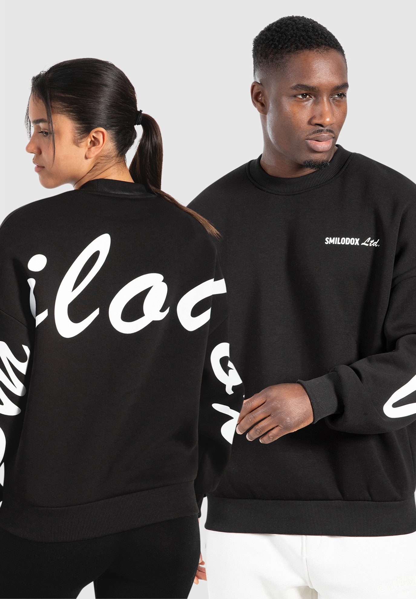 Smilodox Sweatshirt Liquid Brail Oversize günstig online kaufen