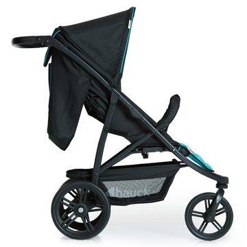 Hauck Kinder-Buggy Rapid 3 - Caviar Turquoise, Dreirad Kinderbuggy klein faltbar, mit Liegefunktion, höhenverstellbar