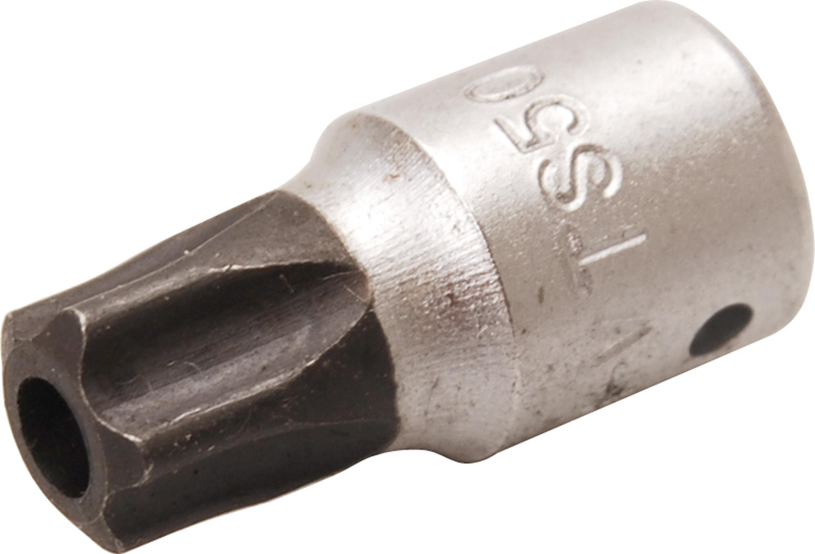 BGS technic Bit-Schraubendreher Bit-Einsatz, Plus) TS50 6,3 mm TS-Profil mit Innenvierkant Bohrung Antrieb (1/4), Torx (für