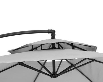ONDIS24 Ampelschirm Sonnenschirm 3 Meter mit Kurbel, Gestell aus Stahl, abknickbar, bis zu 45° Grad neigbar, 100% Polyester, mit Kreuzständer, UV 50