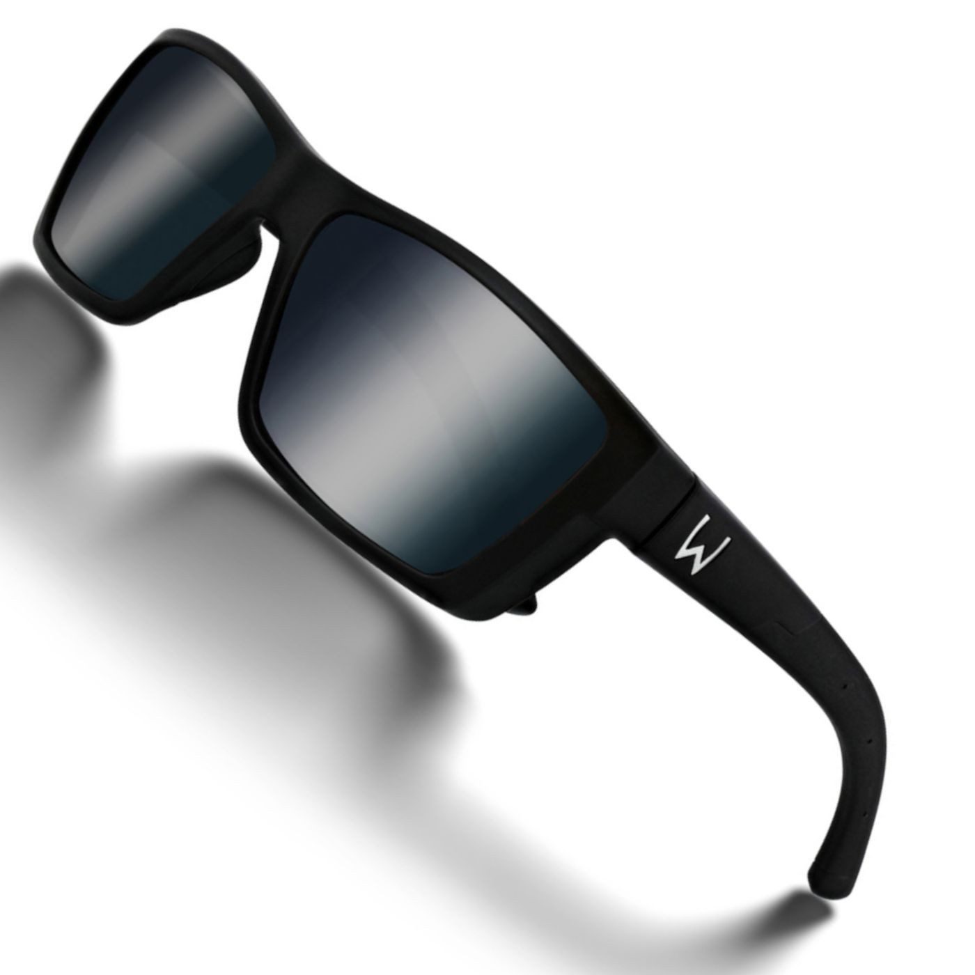 WESTIN Sonnenbrille Westin W6 Street 100 Matte Black Smoke Silver Flash Blue - Polbrille