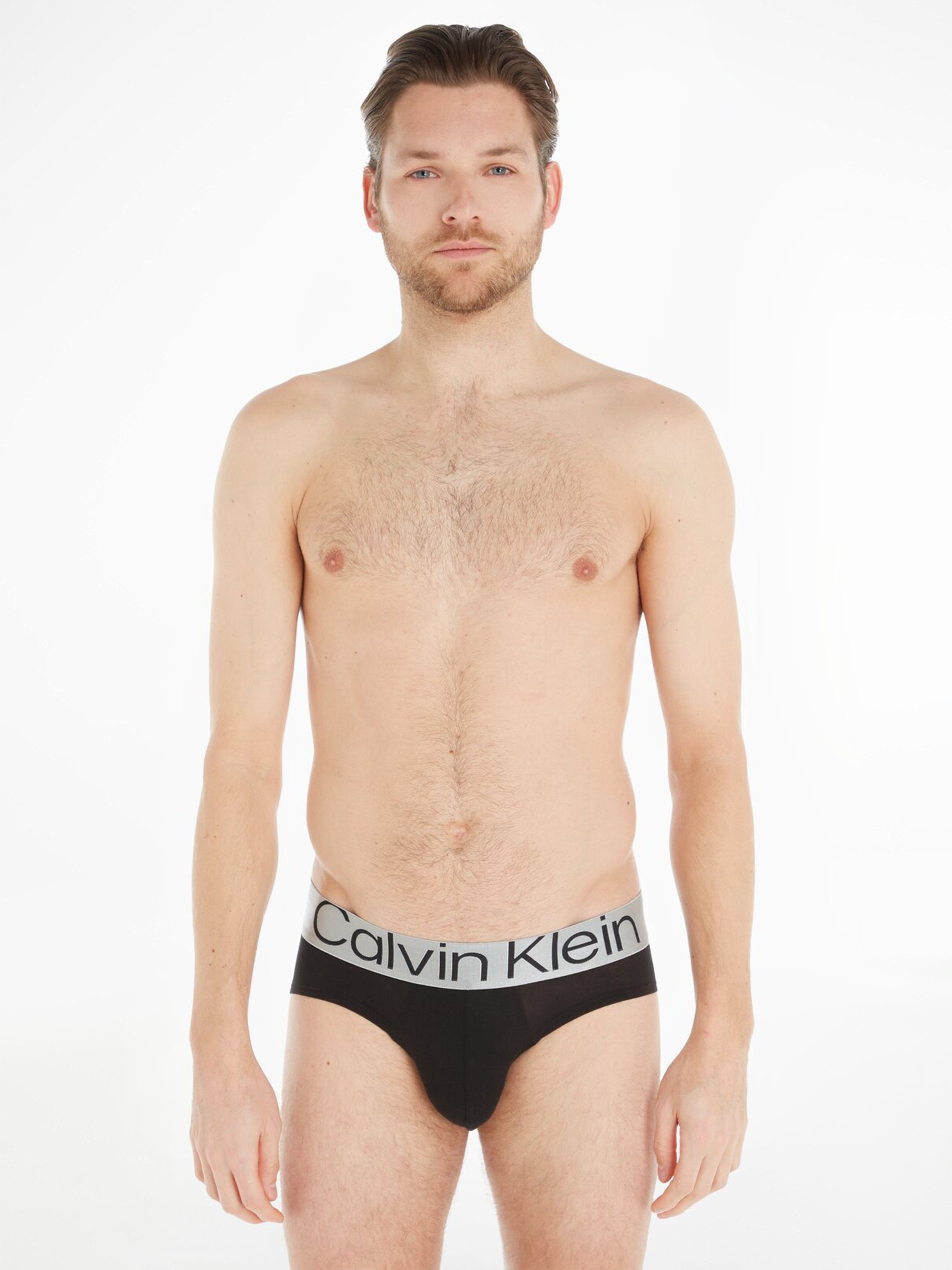Calvin Klein Underwear Slip (Packung, 3-St., 3er-Pack) mit Logoschriftzug schwarz, schwarz, schwarz