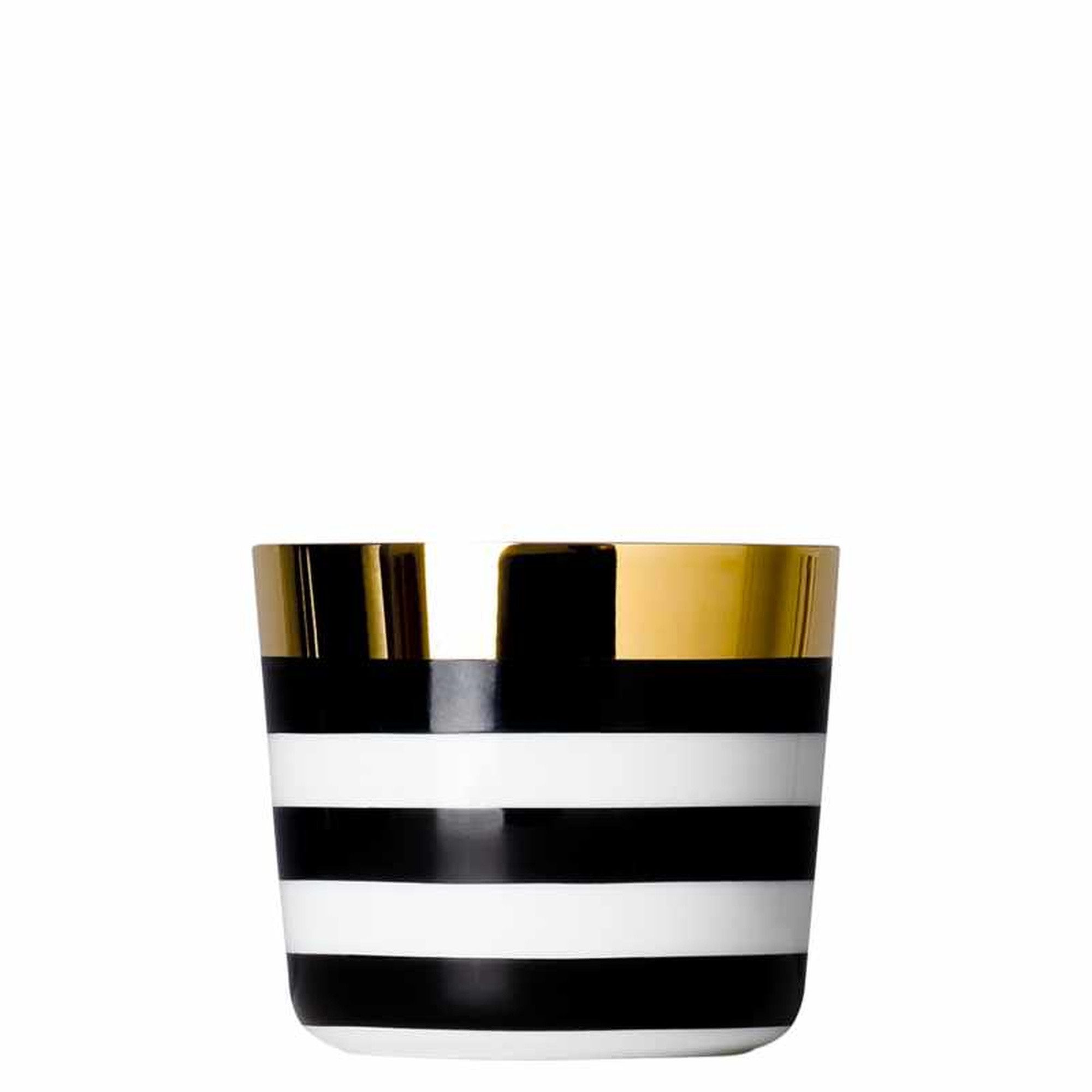 Sieger by Fürstenberg Longdrinkglas Sieger by Fürstenberg Champagnerbecher CA` D`ORO, horizontal gestreift, Porzellan, 24 Karat Gold