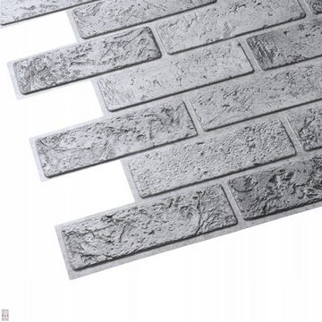IKHEMalarka 3D Wandpaneel 4qm/10 Stück 3D PVC FLIESEN Wandpaneele, BxL: 50,00x92,00 cm, 4,00 qm, Wandverkleidung PVC-Verkleidung IMITATION OF STONE Stein Imitation