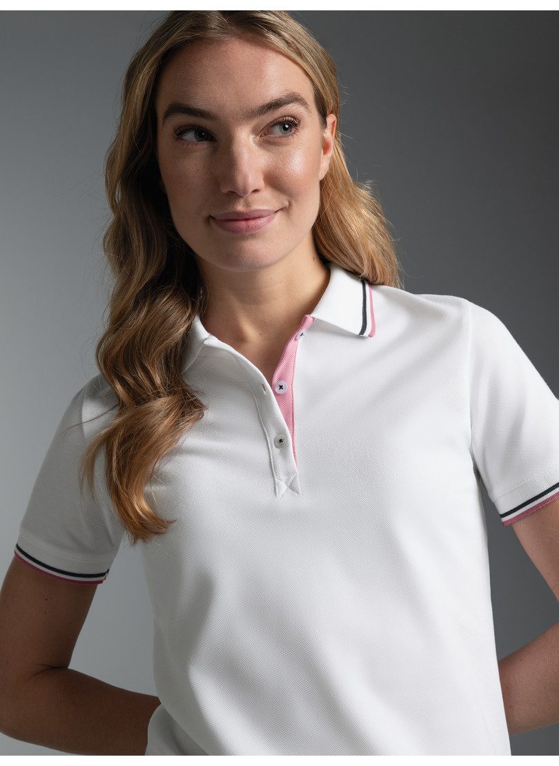 Trigema Poloshirt TRIGEMA Polo Shirt in Kontrastfarbigen Akzenten (1-tlg)