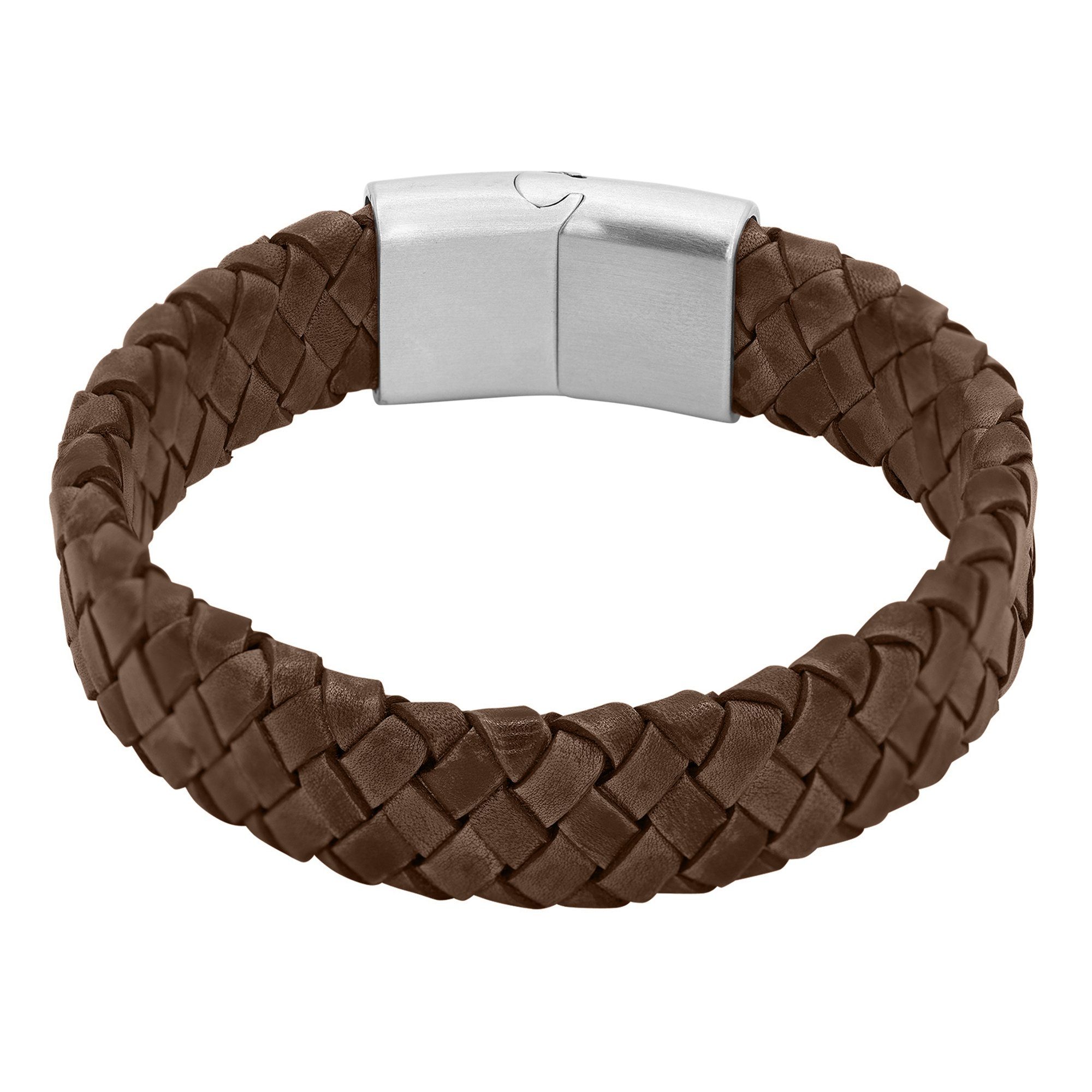 Heideman Armband Lederarmband Keno (Armband, inkl. Geschenkverpackung), Echtlederarmband, Männerarmband, Männerlederarmband braun