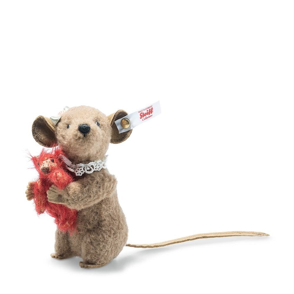 Steiff Collection Dekofigur Steiff Collectors Xenia Maus mit Teddybär braun 006142 Miniatur 11cm S, Sammlerfigur