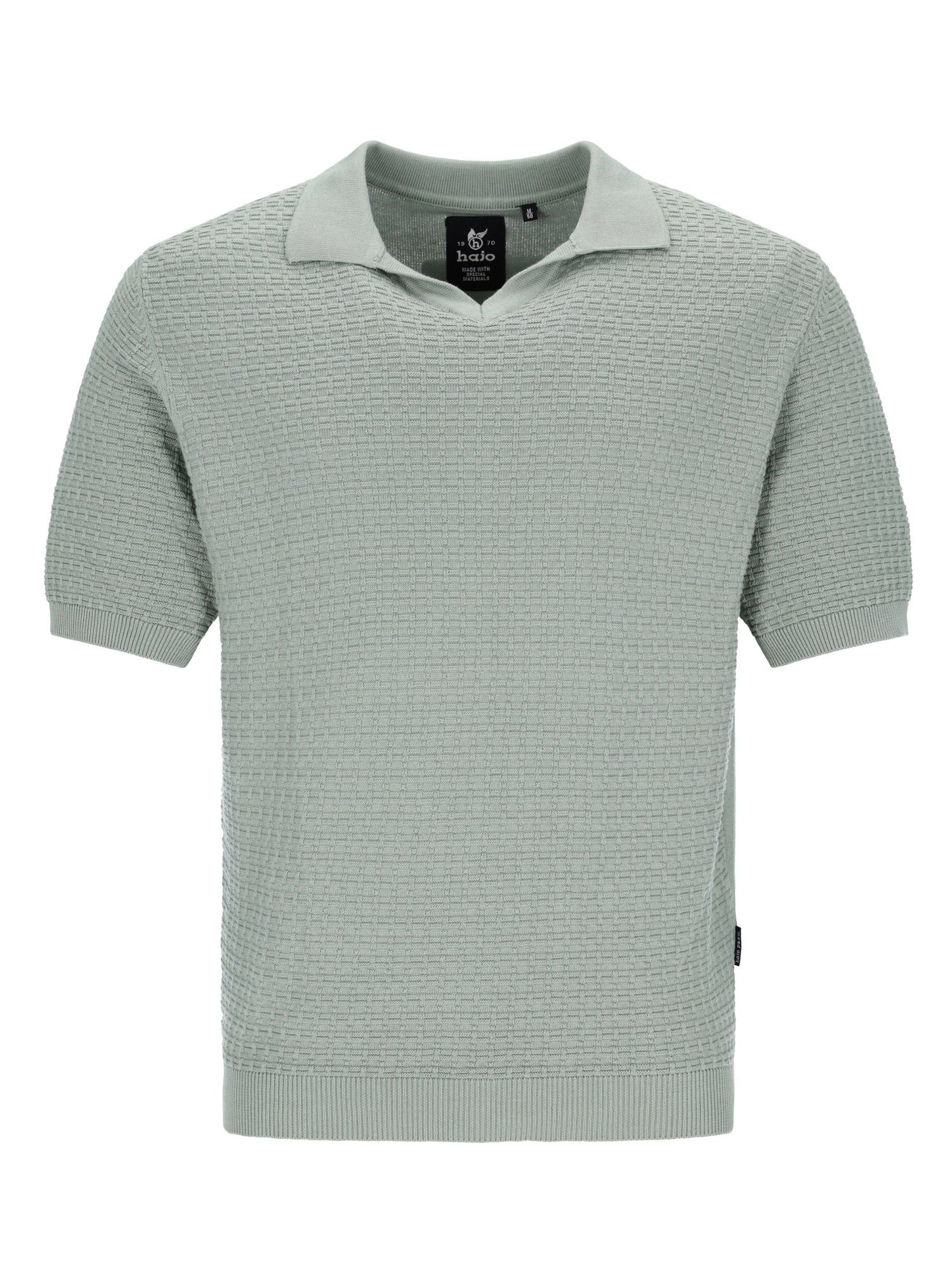 Poloshirt Strick-Polo mit Skipperkragen in Blousonoptik