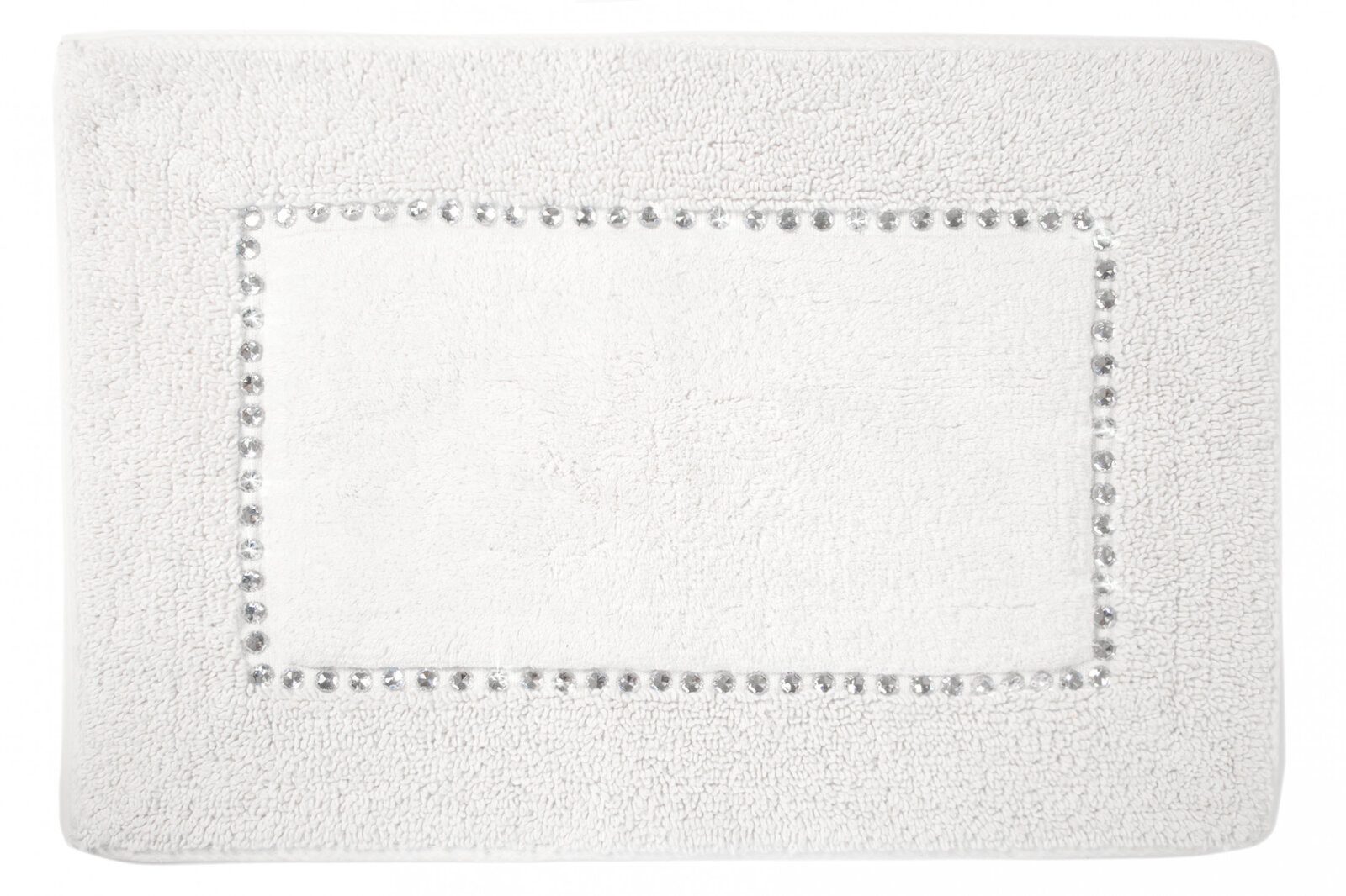Eurofirany Teppich CHICK Eleganter Teppich Design Badematte Badeteppich Kristalle, dekorativer Bettvorleger 50x70 cm 60x90 cm Baumwolle