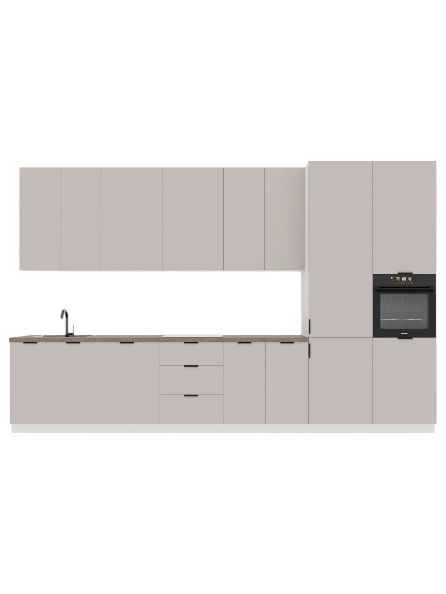 ROYAL24_MARKT Küchenzeile K58-G400 R - Sorento - Zeitloses Design für jede Wohnwelt, (Komplett Set), Zeitlos - Exklusiv - Top Qualität.
