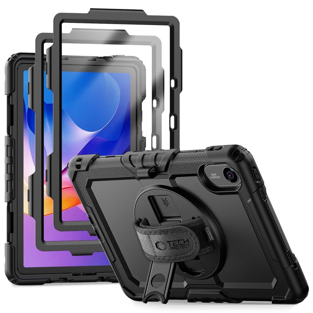 TECH PROTECT Tablet-Hülle Schutzhülle Outdoorhülle Standhülle 11,0 Zoll, Rundumschutz, Ständer, Handschlaufe, Trageband