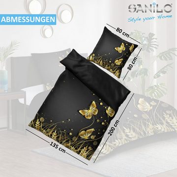 Bettwäsche Silhouette 135x200 cm, Bettbezug und Kissenbezug, Sanilo, Baumwolle, 2 teilig, mit Reißverschluss