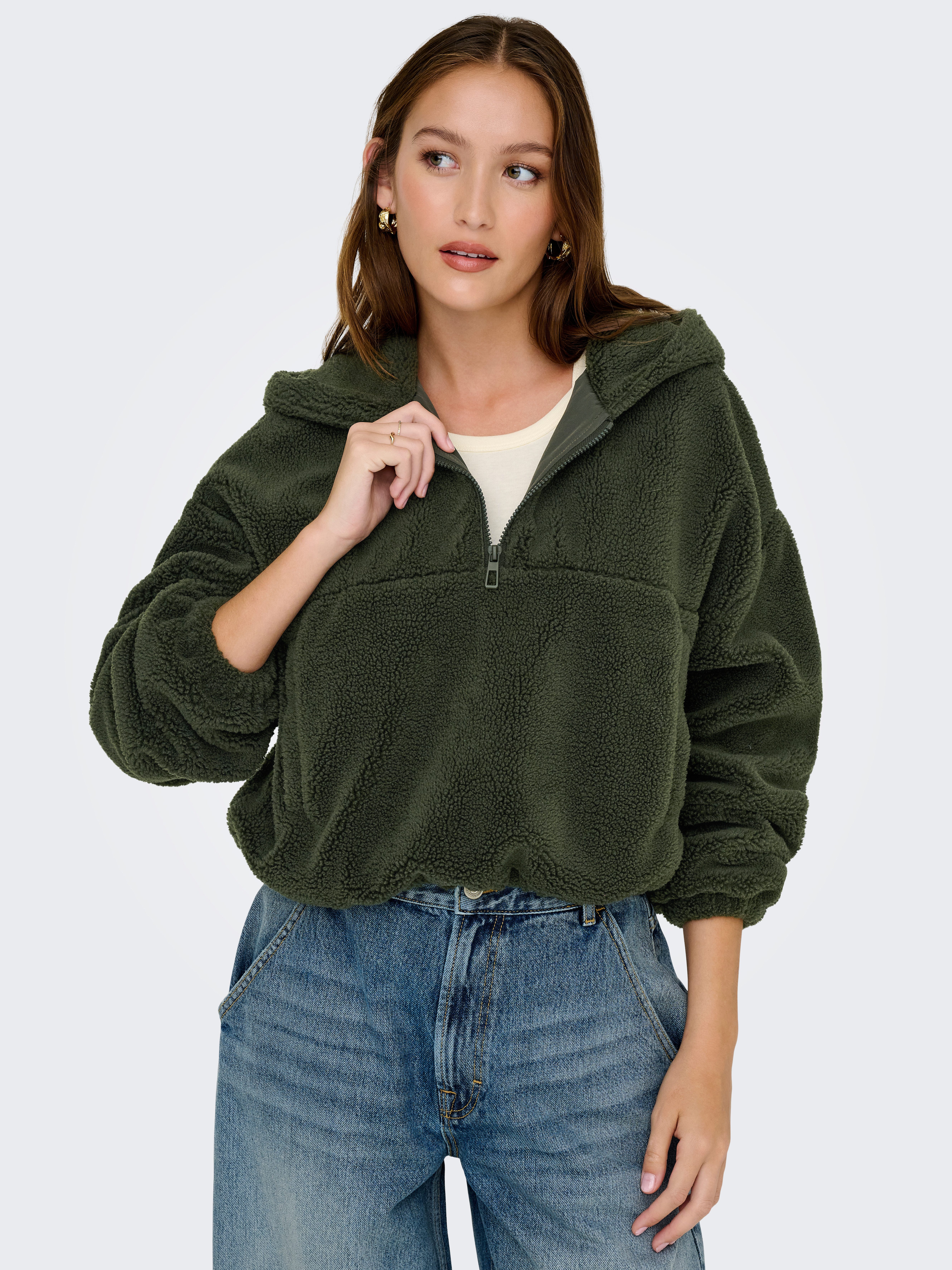 ONLY Fleecejacke ONLSIENA TEDDY ANORAK LIFE günstig online kaufen
