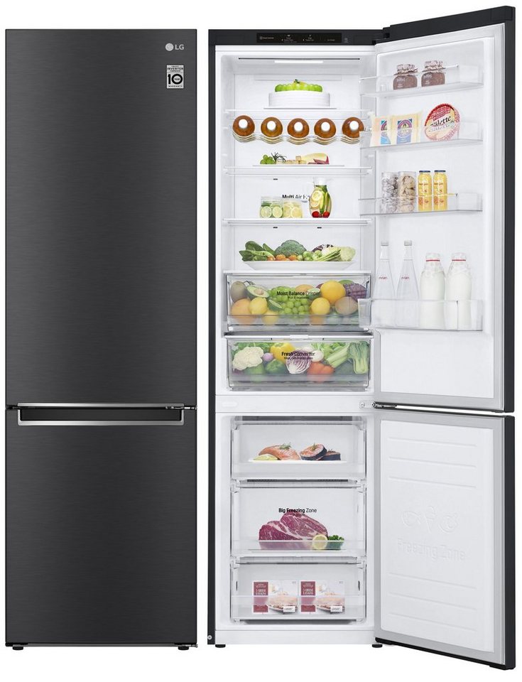 LG Kühl-/Gefrierkombination GBB62MCGGN, Total No Frost, 384 Liter  Nutzinhalt, Inverter Linear Kompressor, DoorCooling+, LINEARCooling®, Multi  Air Flow, Innendisplay, Express Cooling, Express Freeze, Smart Diagnosis™,  Moist Balance Crisper