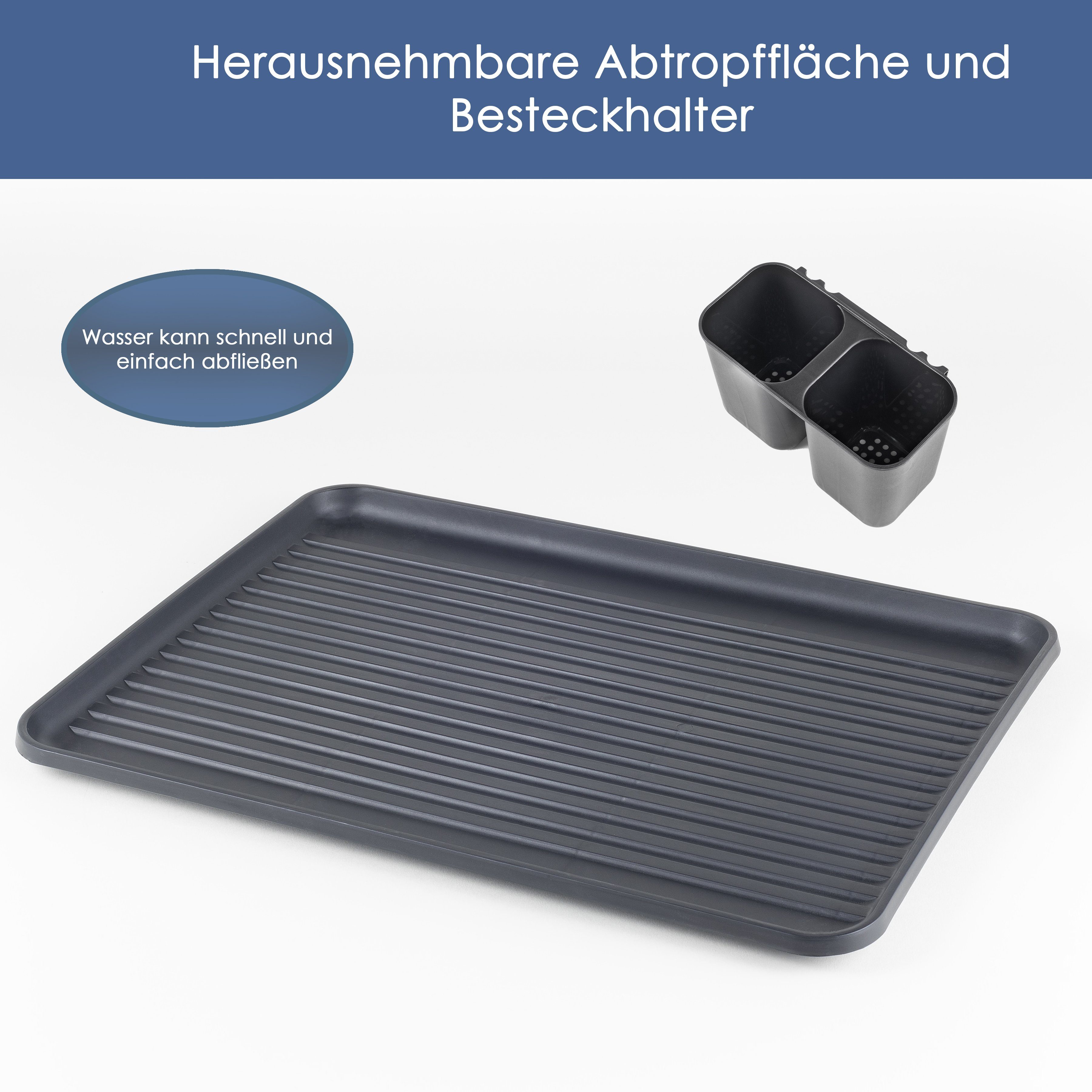 Balterley Schamotte-Keramikspüle Mit Abtropf – 1010 Mm, Weiches Schwarz, Einzelbecken