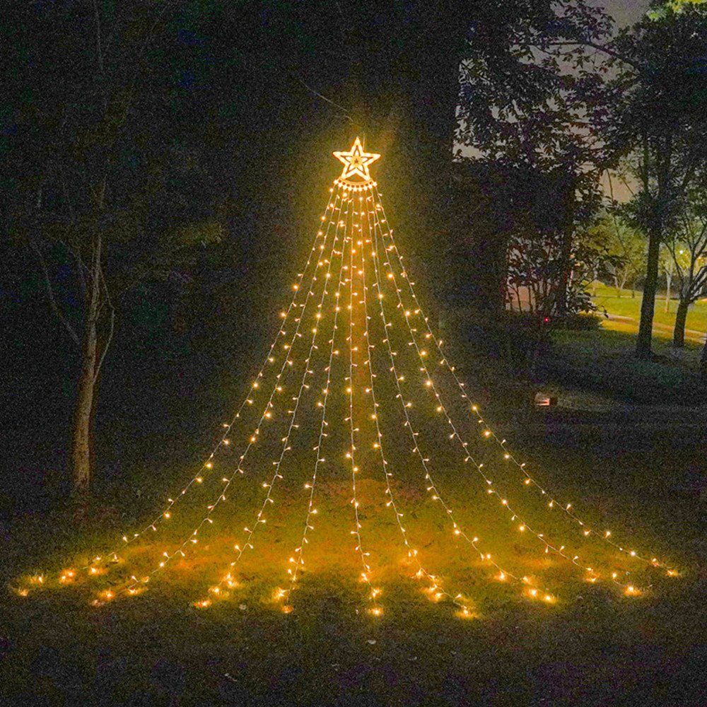 XDeer Weihnachtsbeleuchtung LED Wasserdicht Lichterkette LED-Lichterkette 350 Weihnachtsdeko,Tannenbaum LED,Netzlichterkette Warmweiß, Weihnachtsbaum