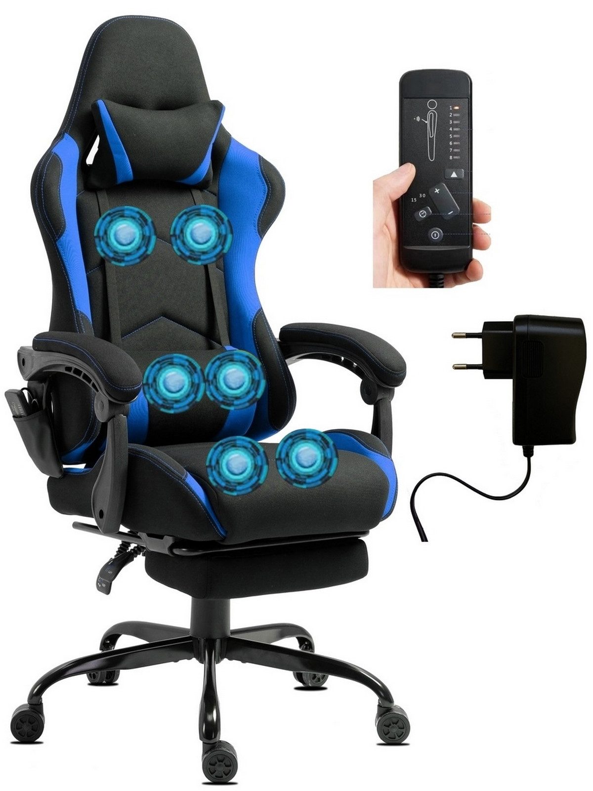 Delman Gaming-Stuhl Bürostuhl,Chefsessel Massagefunktion mit 6 günstig online kaufen
