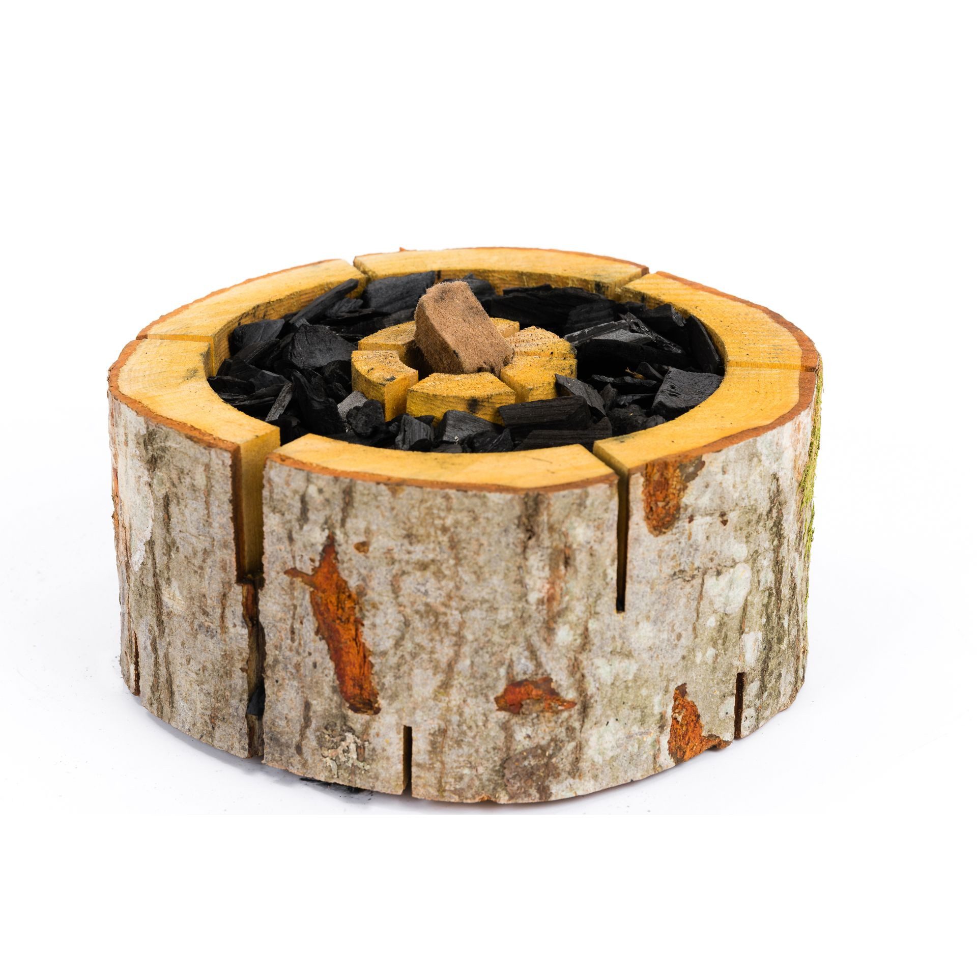 Origin Outdoors Holzkohlegrill, ökologischer Einweggrill, Lagerfeuer und Kocher