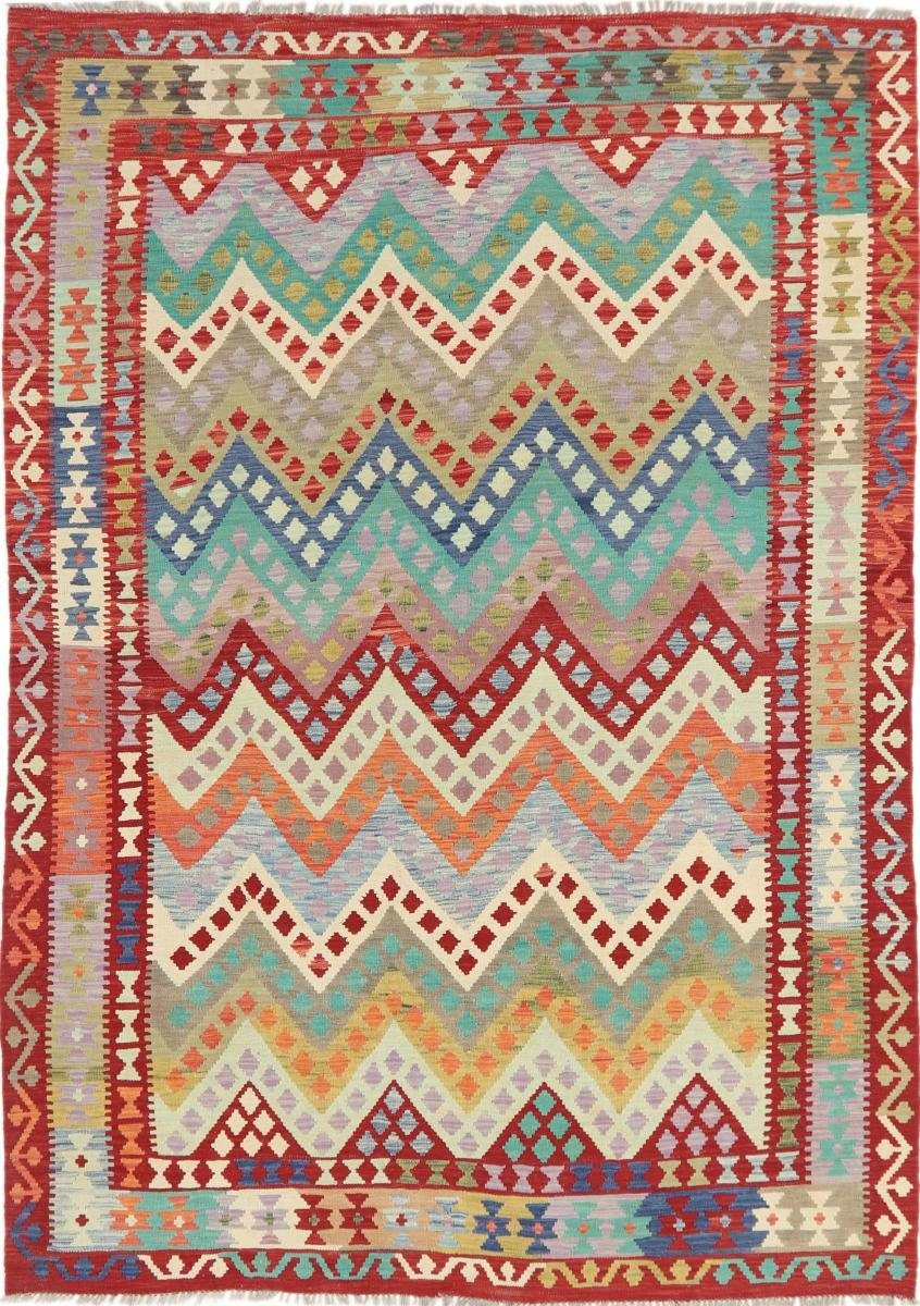 Orientteppich Kelim Afghan Heritage 203x288 Handgewebter Moderner Orientteppich, Nain Trading, rechteckig, Höhe: 3 mm