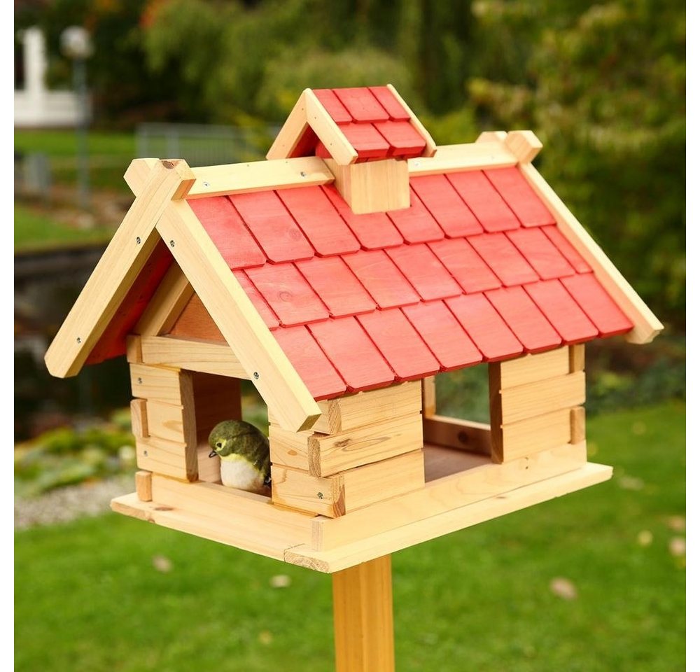Thumbnail - Feel2Home Vogelhaus Vogelhaus Vögelhäuschen Holz Vogelfutterhaus Futterhaus XXL Vogelvilla, Dachschindeln und Haus sind ...