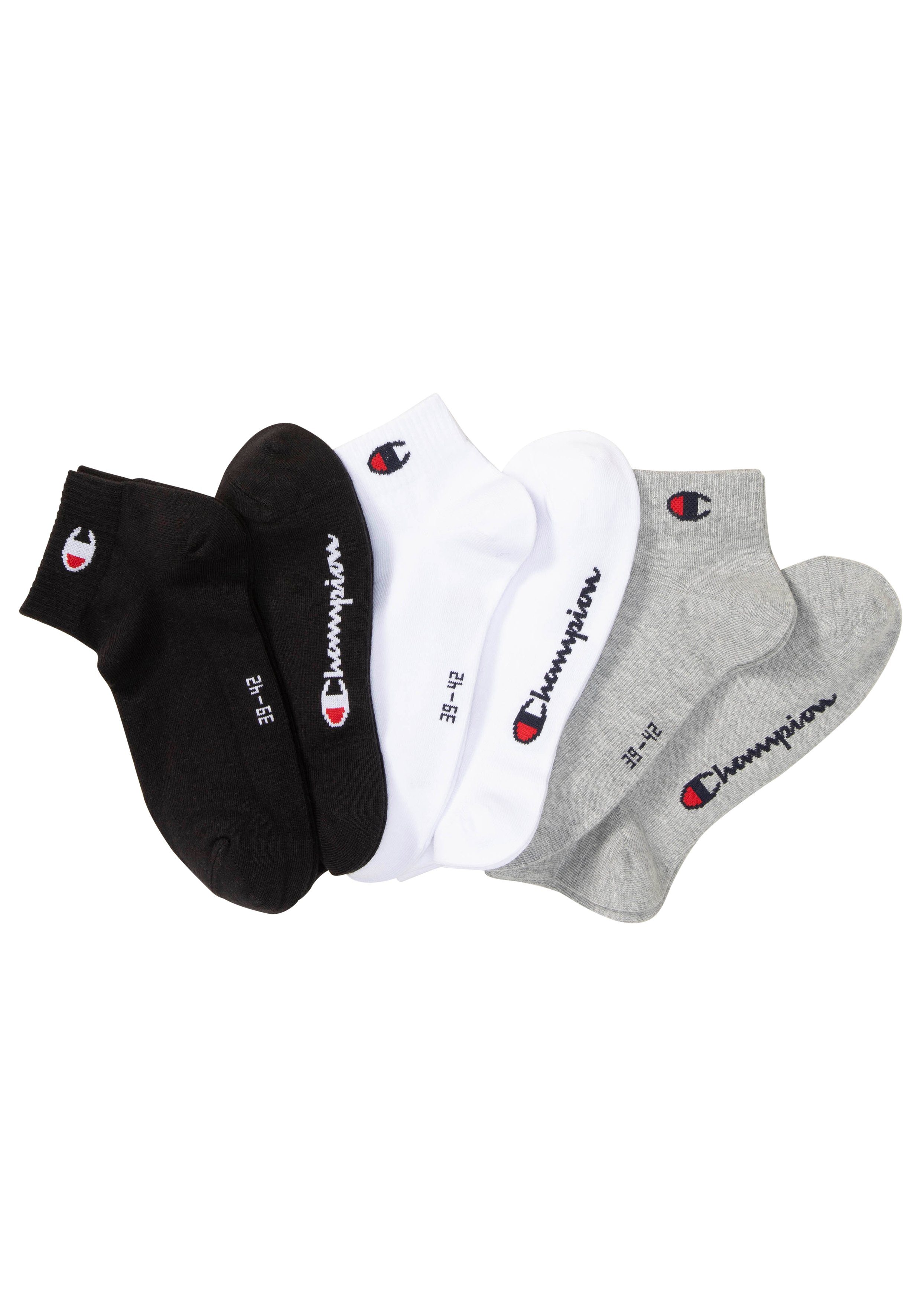 Champion Tennissocken 6pk Quarter Socks grau