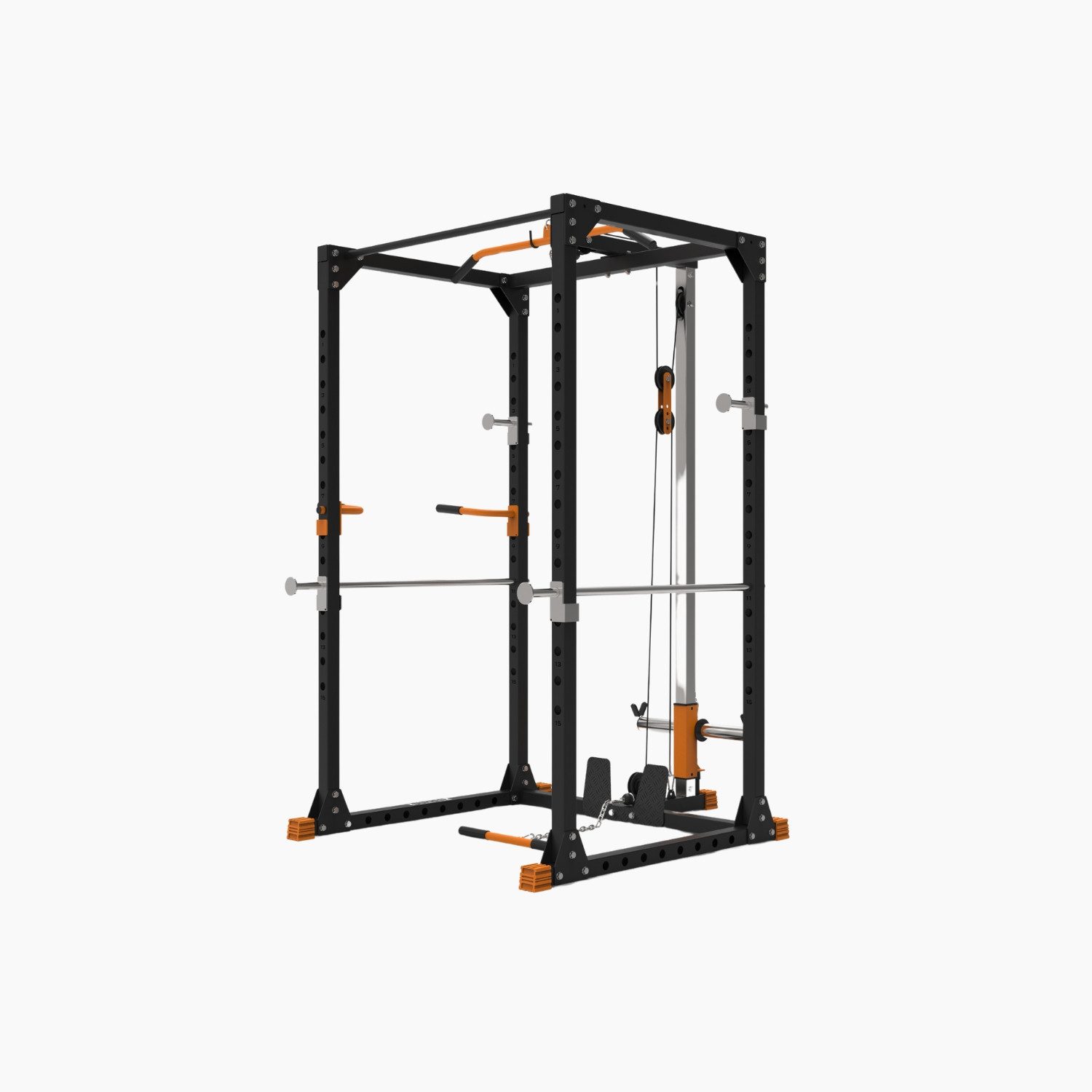 SF SUPRFIT Power Rack Flex Home Lat Rack - Squat Rack mit Lat Pull System - Plate load, Multifunktionales Power Rack: Für Squats, Latzug, Rudern, Dips etc.
